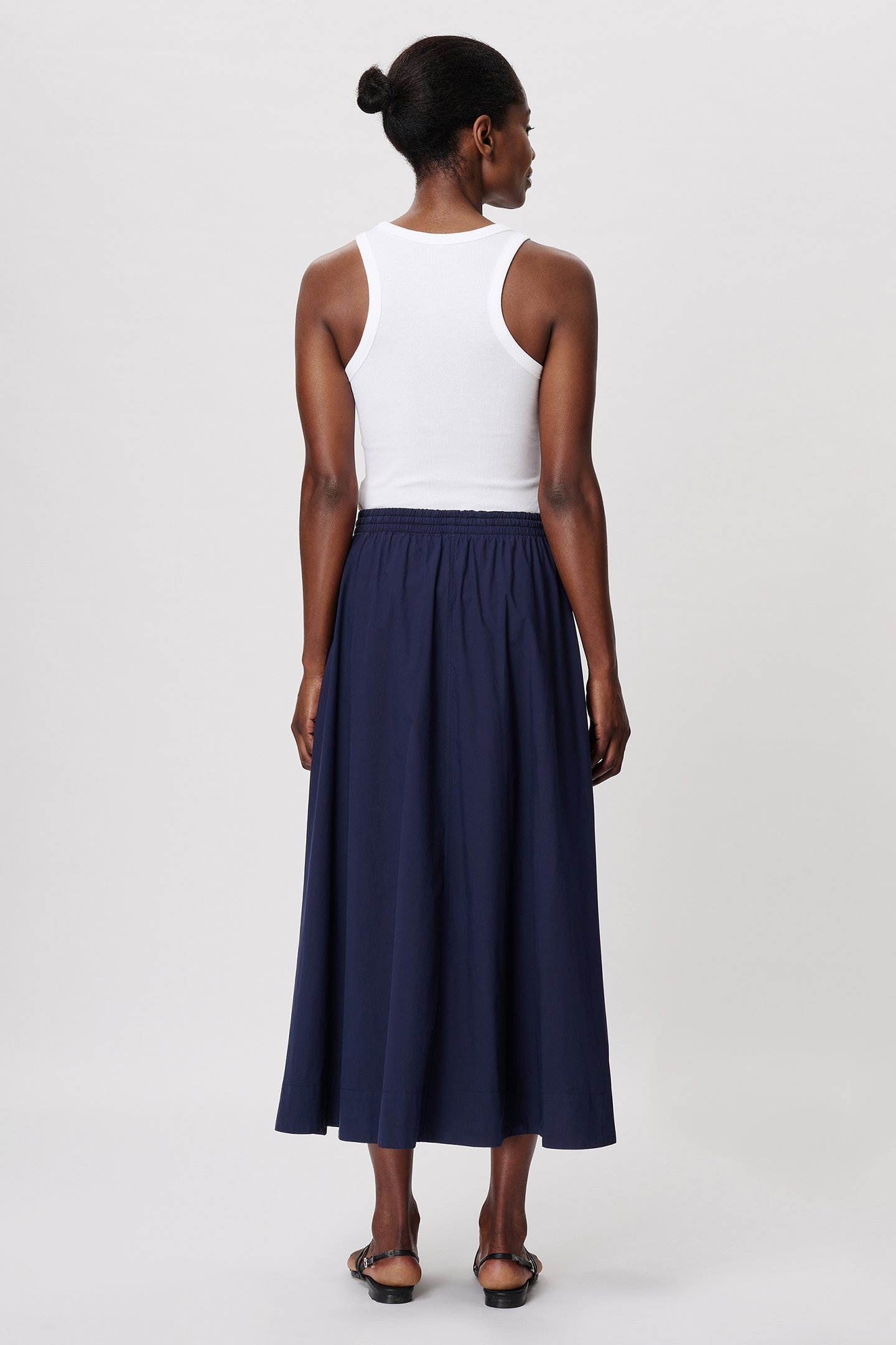 CASUAL COTTON SKIRT MIDNIGHT BLUE 2