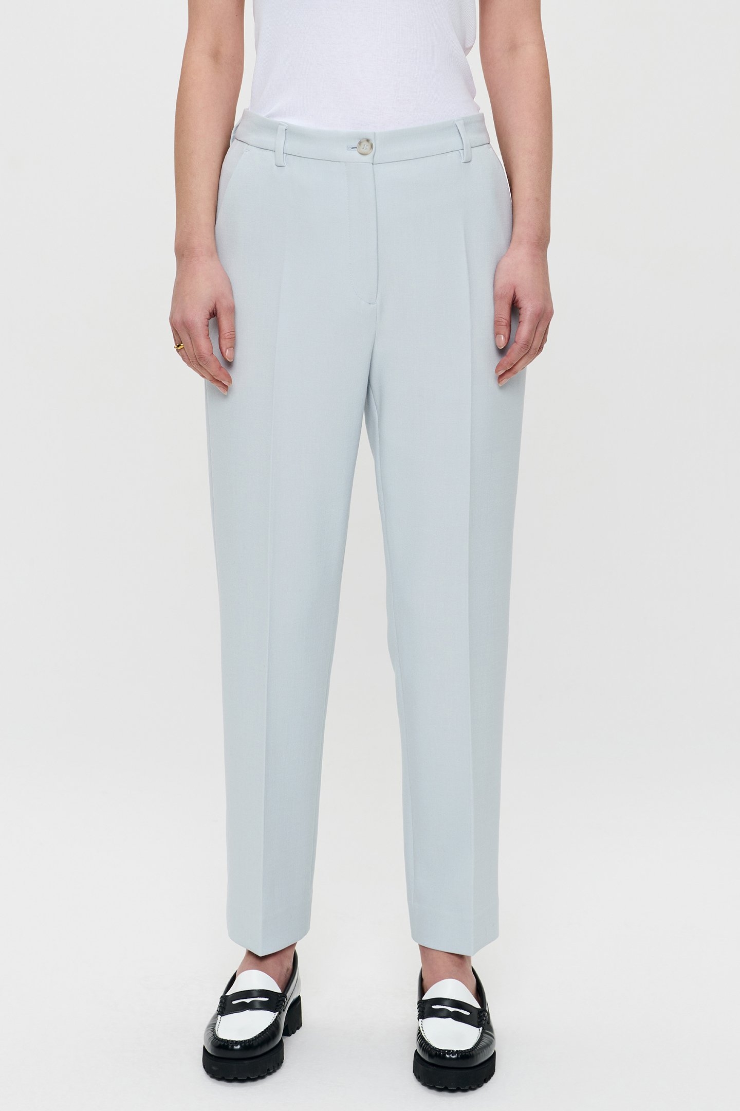 CROPPED CLASSIC PANTS BLUE FOG 1