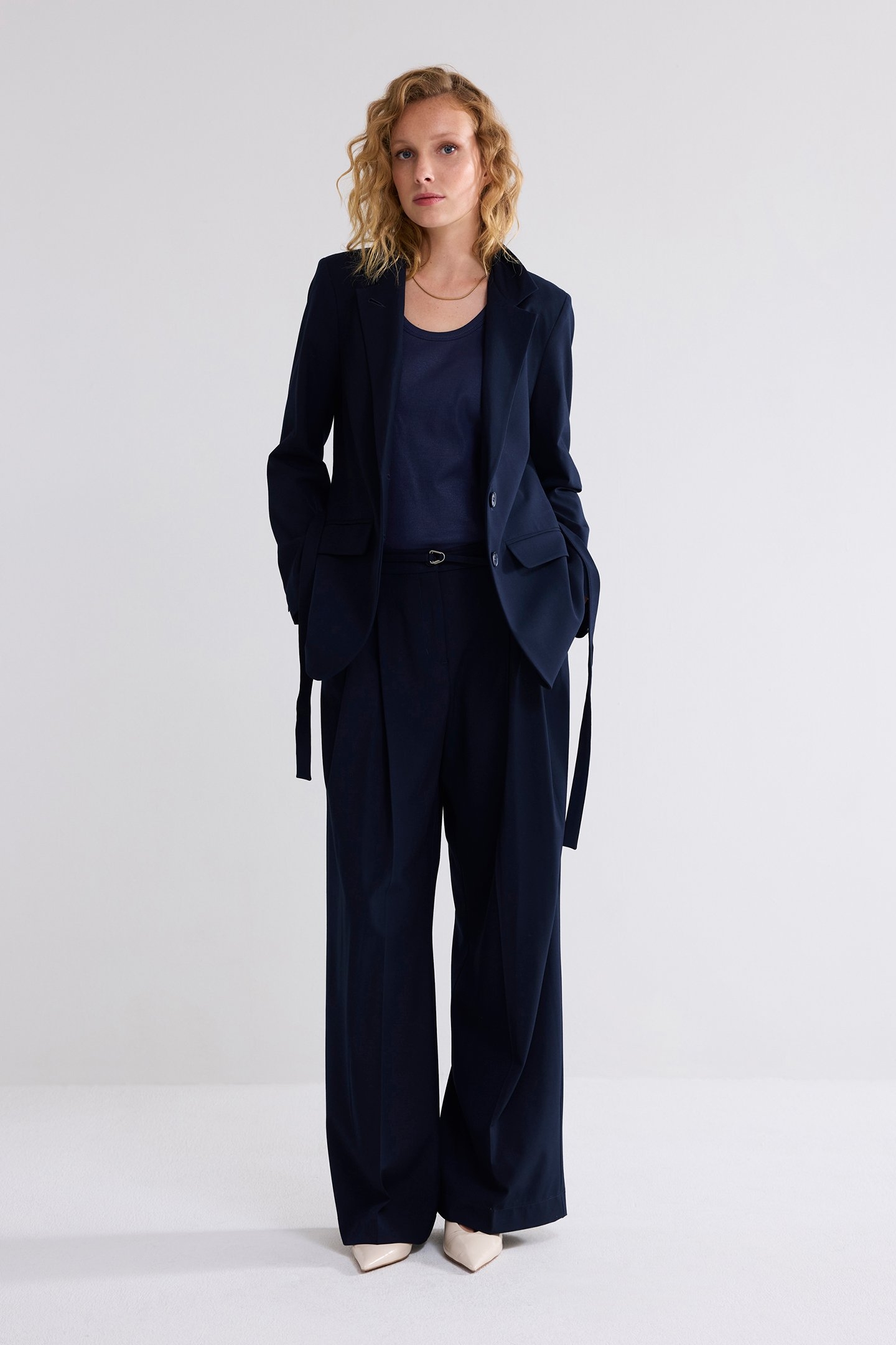 BLAZER VISCOSE BLEND STRETCH MIDNIGHT BLUE 3