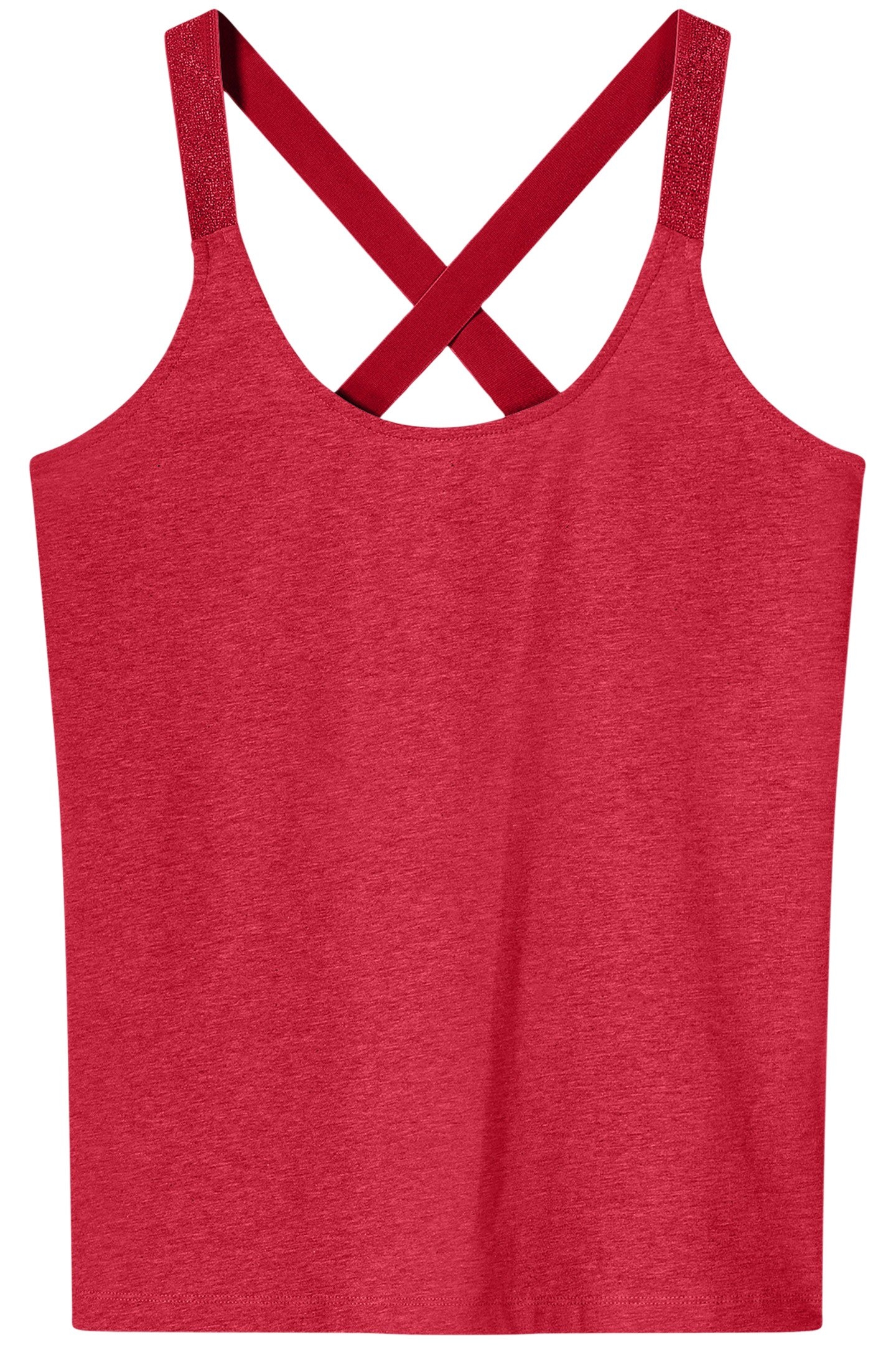 SINGLET CROSSBAND COTTON ELASTANE BASICS TRUE RED 2