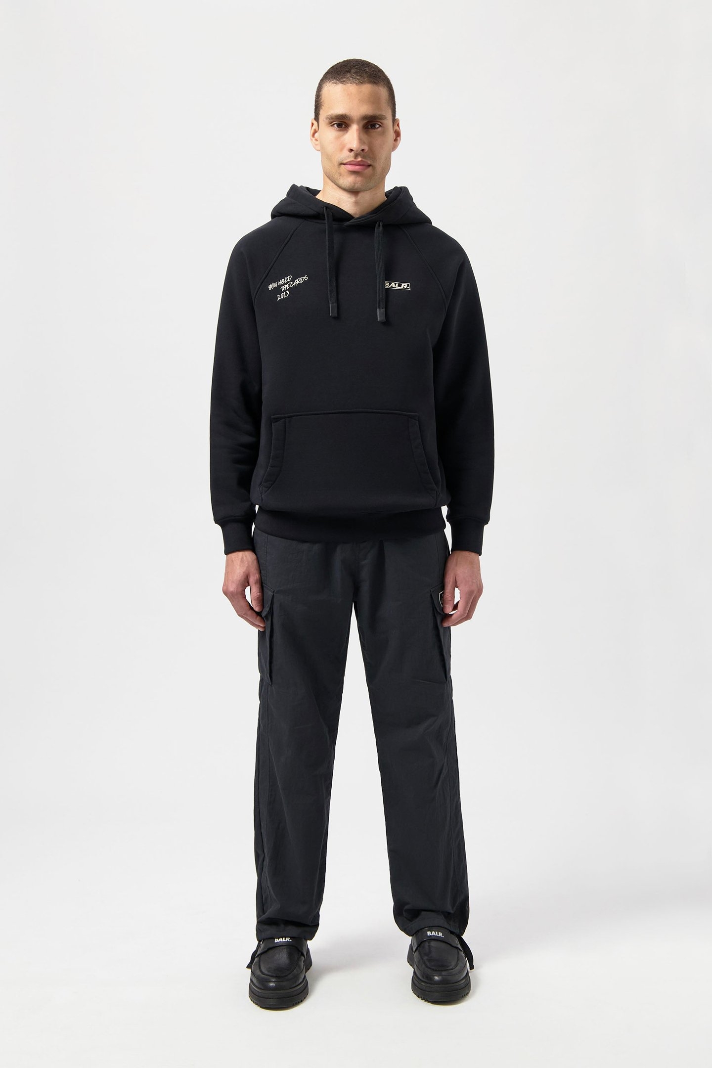 THE CLUB BOX FIT HOODIE JET BLACK 1