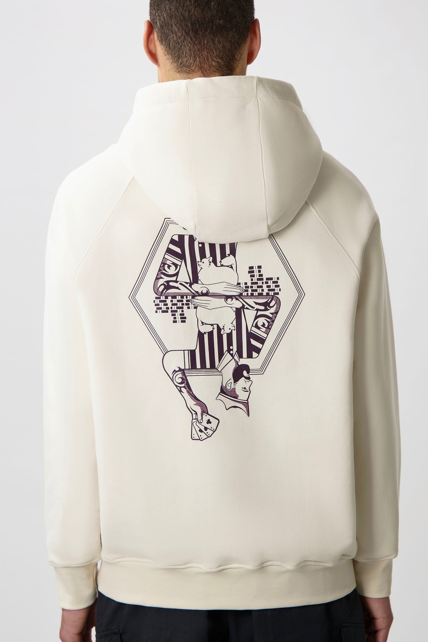 THE CLUB BOX FIT HOODIE WHITE SWAN 2