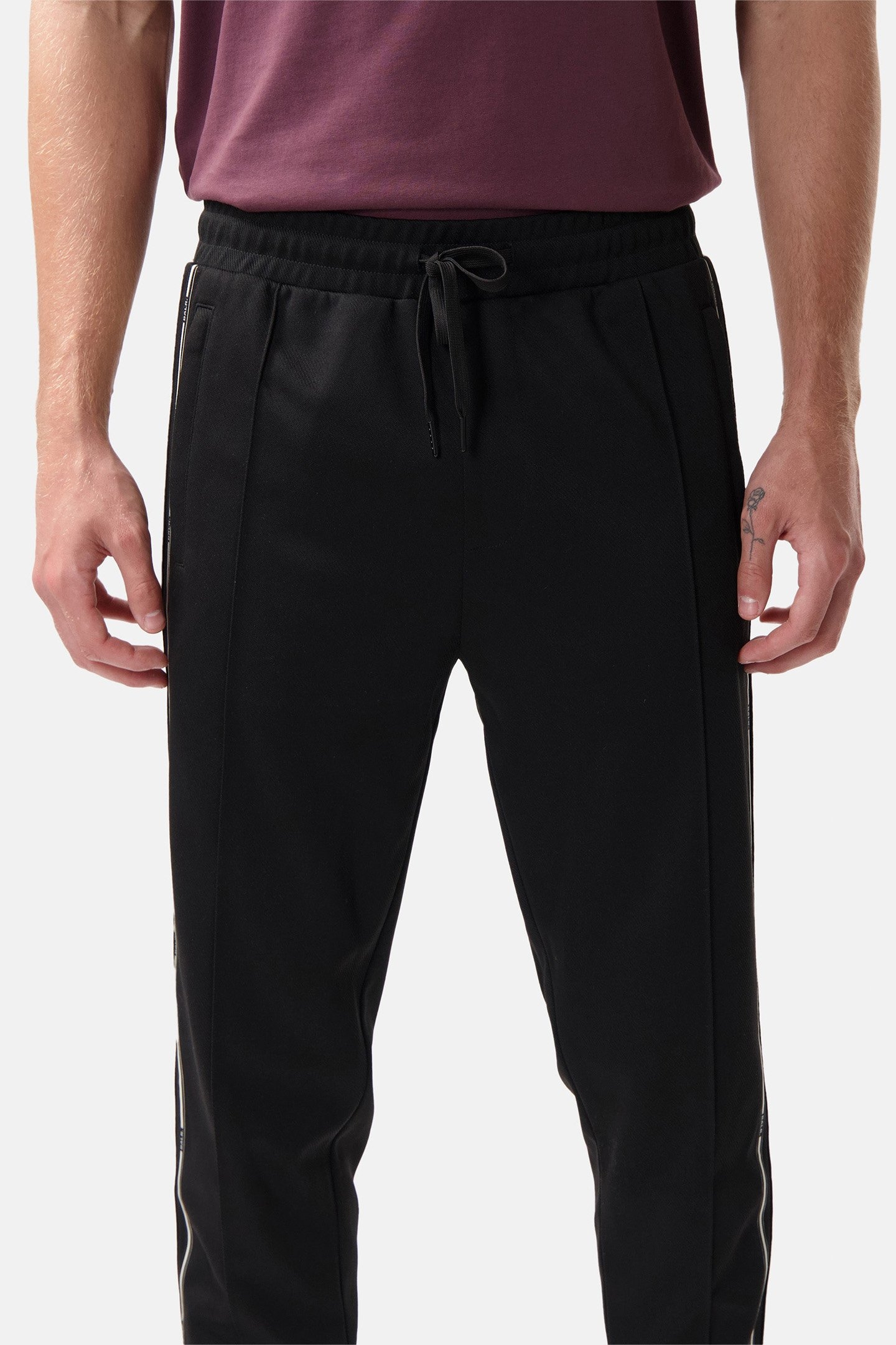 TAPE TRACK SWEATPANTS JET BLACK 5