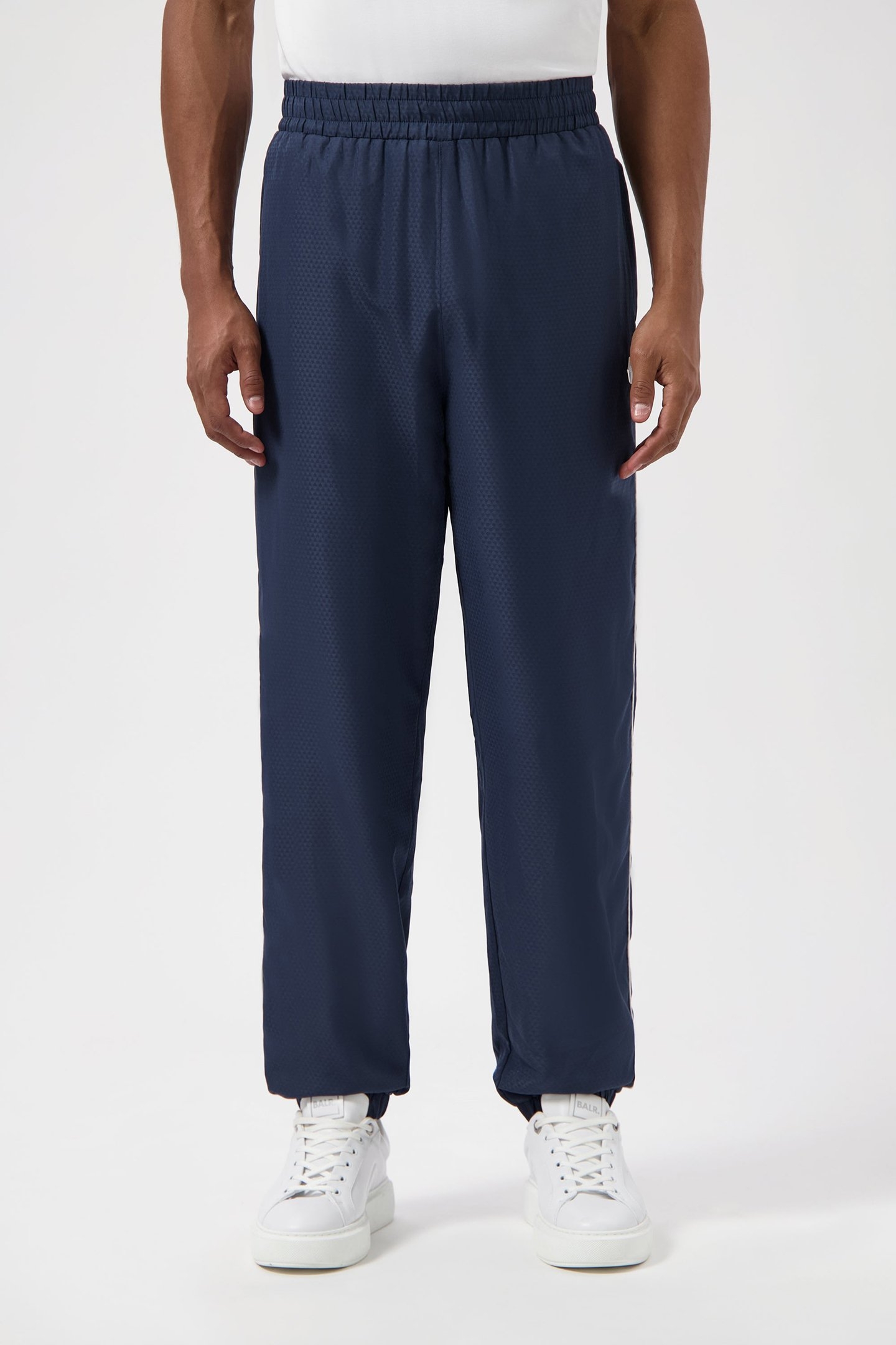 JACQUARD RELAXED TRACK PANTS SPACE NAVY 1