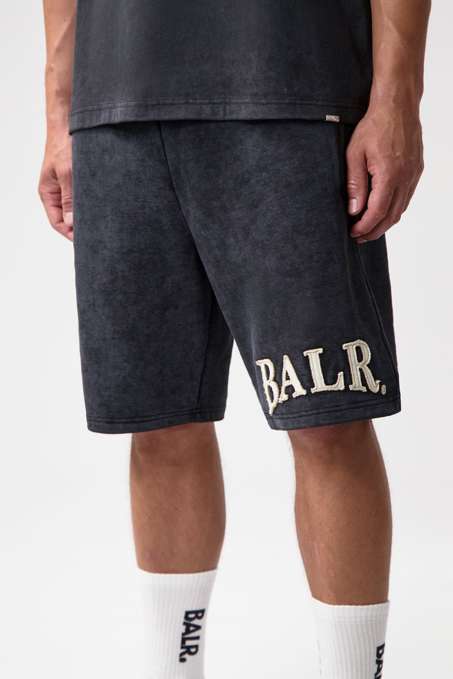 URBAN WASHED SWEAT SHORTS JET BLACK 5