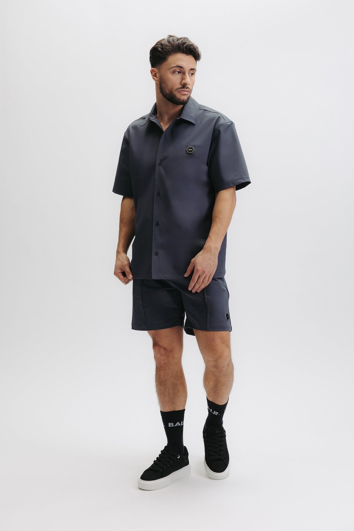 HEX-SERIES RELAXED SHORT SLEEVE OVERSHIRT EBONY BLUE 6