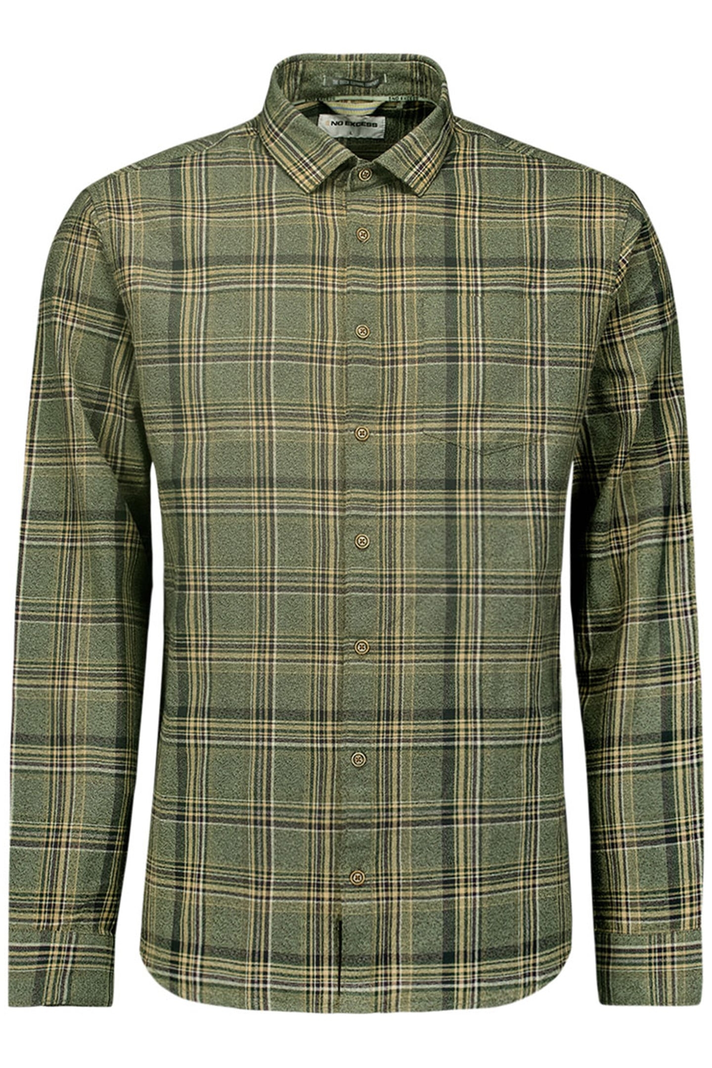 SHIRT CHECK DARK GREEN 1