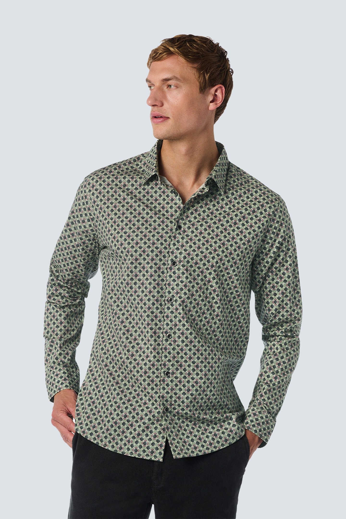 SHIRT STRETCH ALLOVER PRINTED SMOKE 1