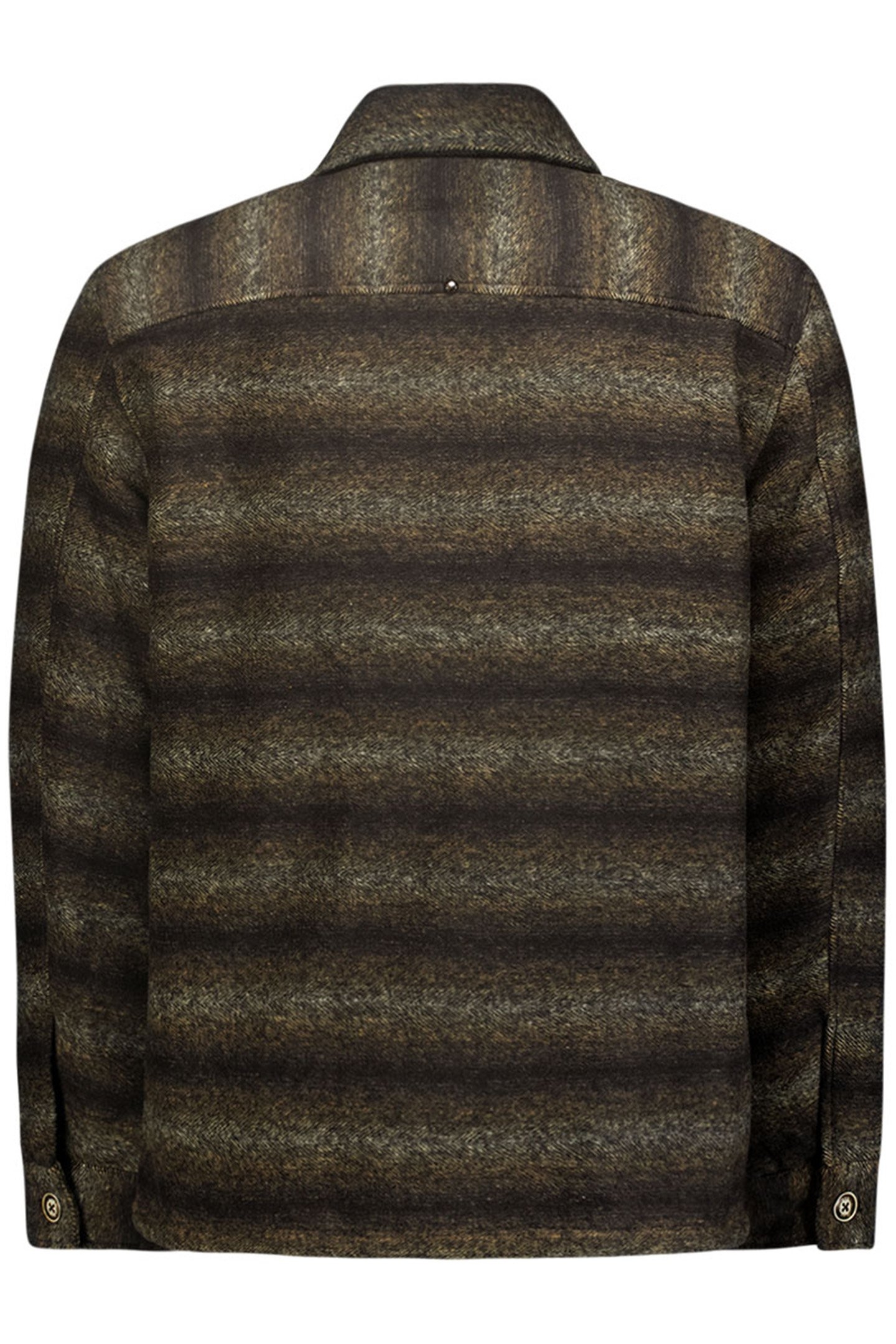 OVERSHIRT ZIPPER CLOSURE STRIPE JACQUARD KHAKI 2