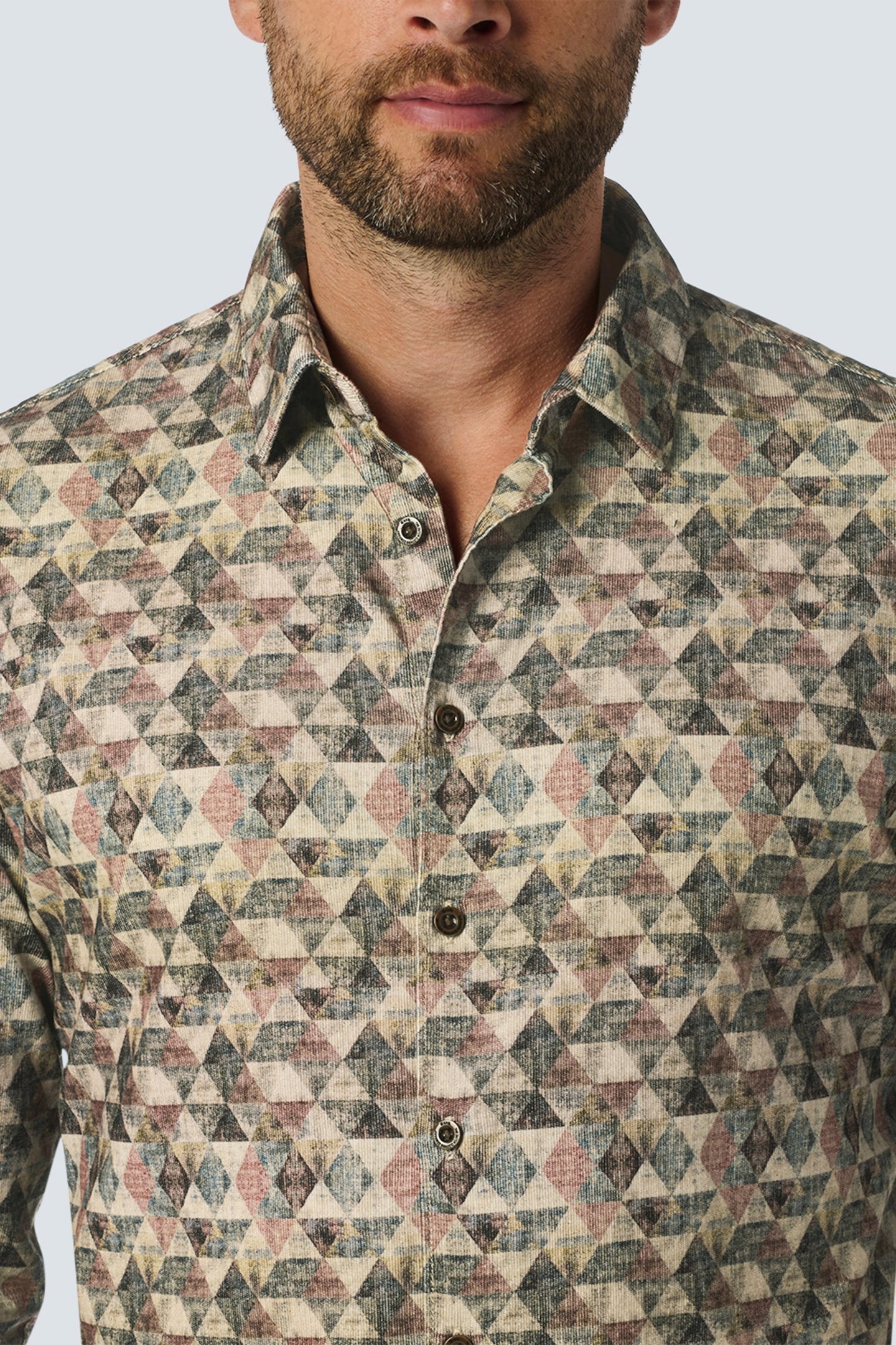 SHIRT ALLOVER PRINTED CORDUROY SMOKE 6