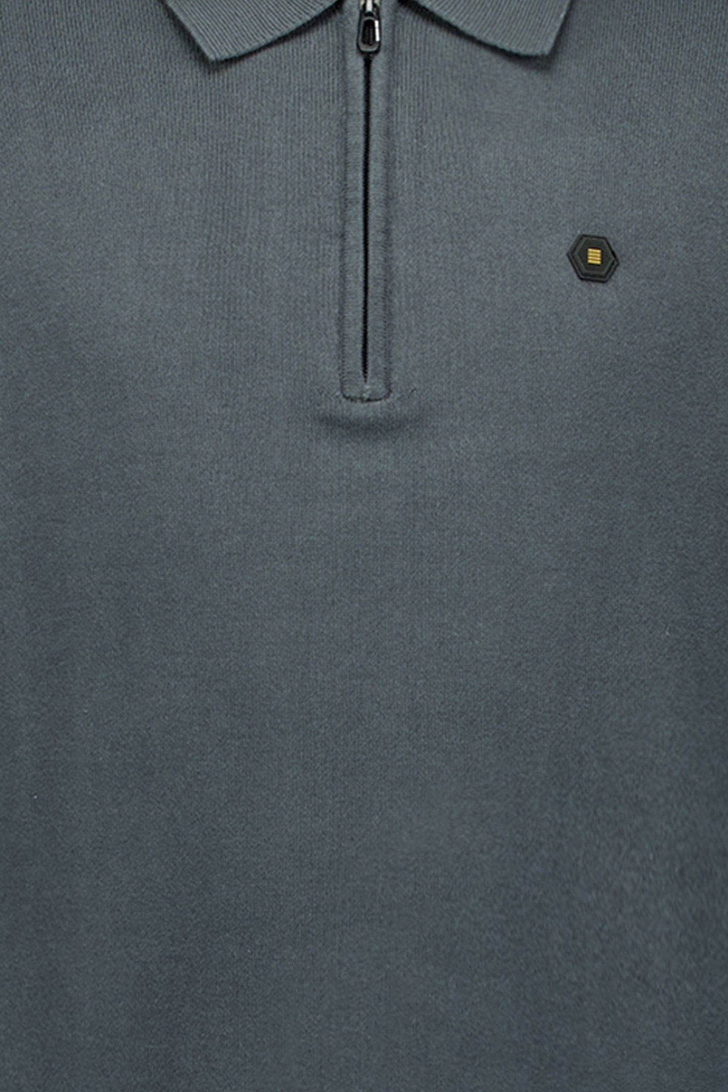 PULLOVER POLO HALF ZIPPER SOLID KNIT DARK STEEL 3