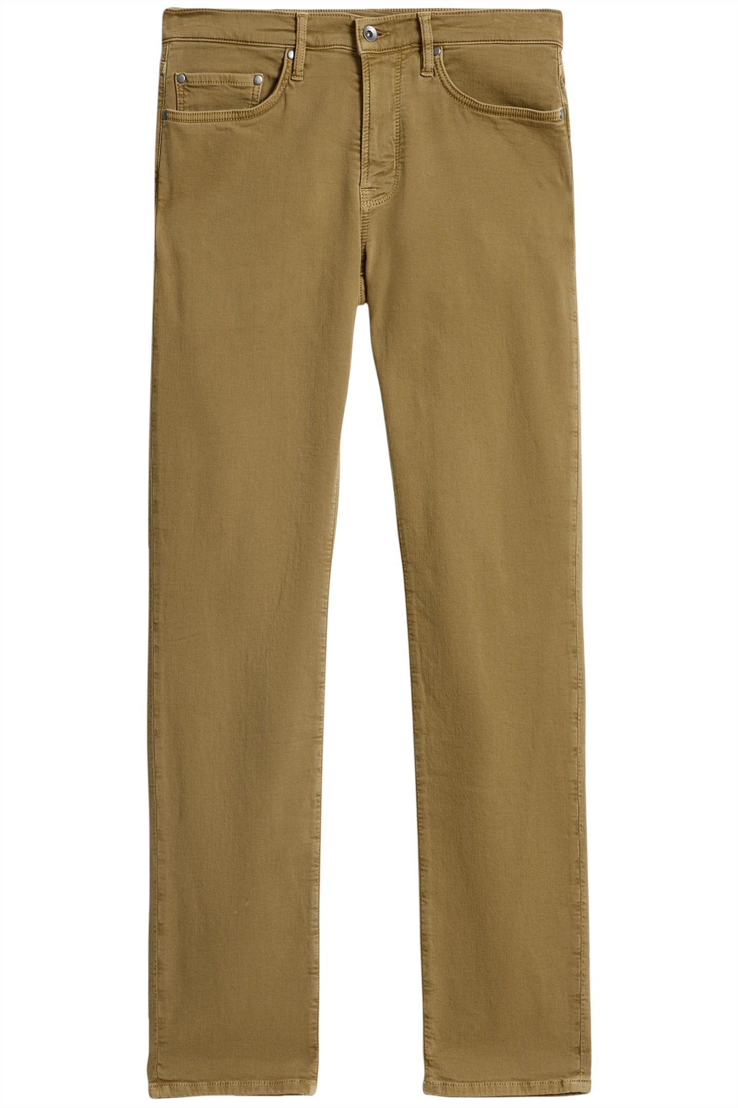 SLIM FIT WINTER GARMENT DYED DENIM LT BROWN 2