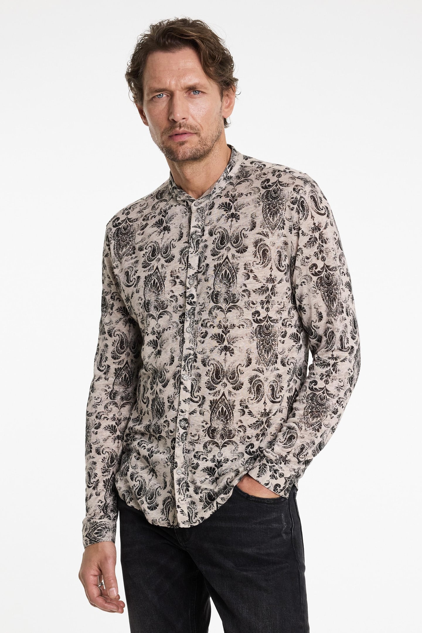 PADRIA REGULAR FIT LS WINGTIP COLLAR SHI SEAL GREY 1