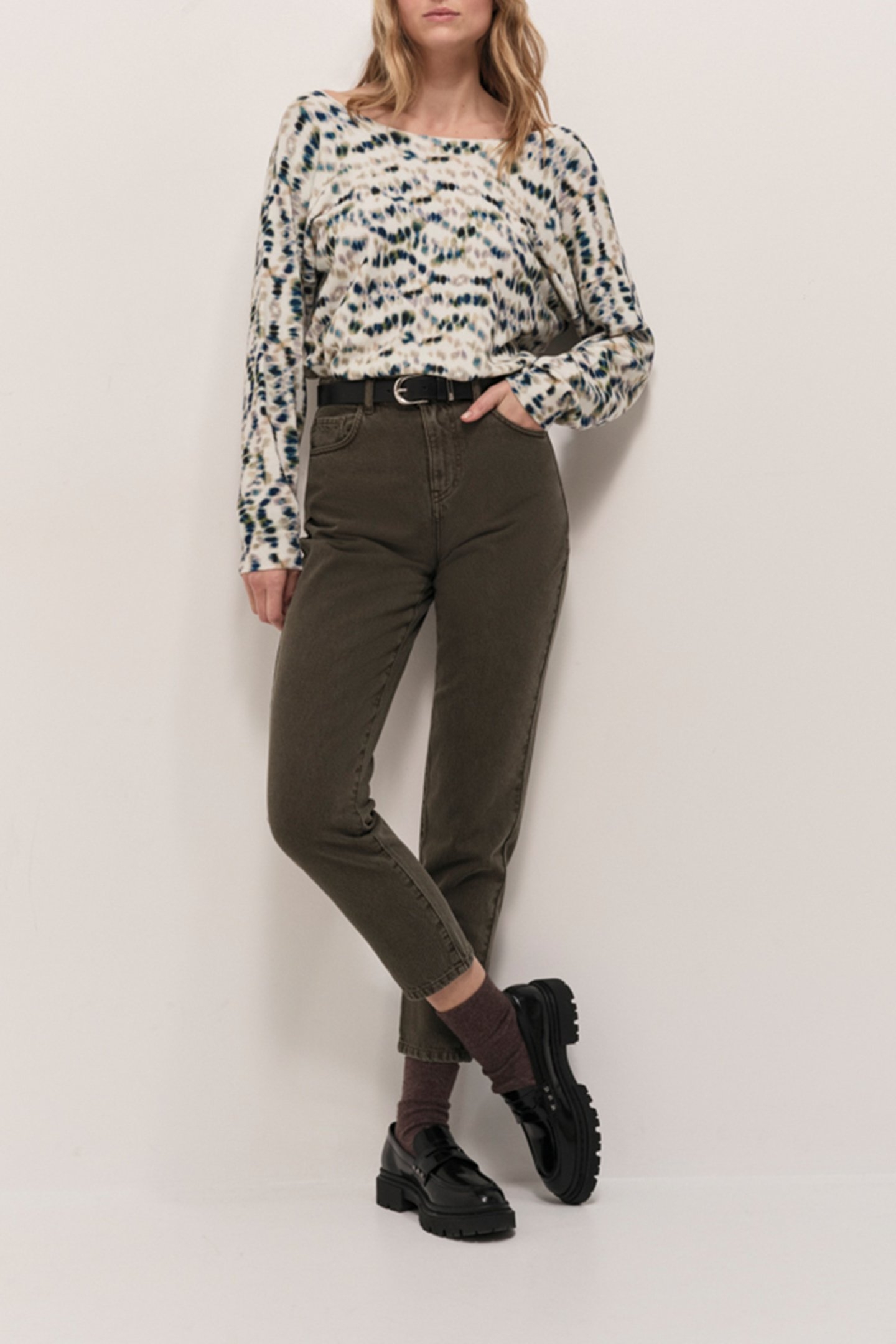 TUCSON - ECRU SWEATER WITH PEARL TREASURE PRINT 3