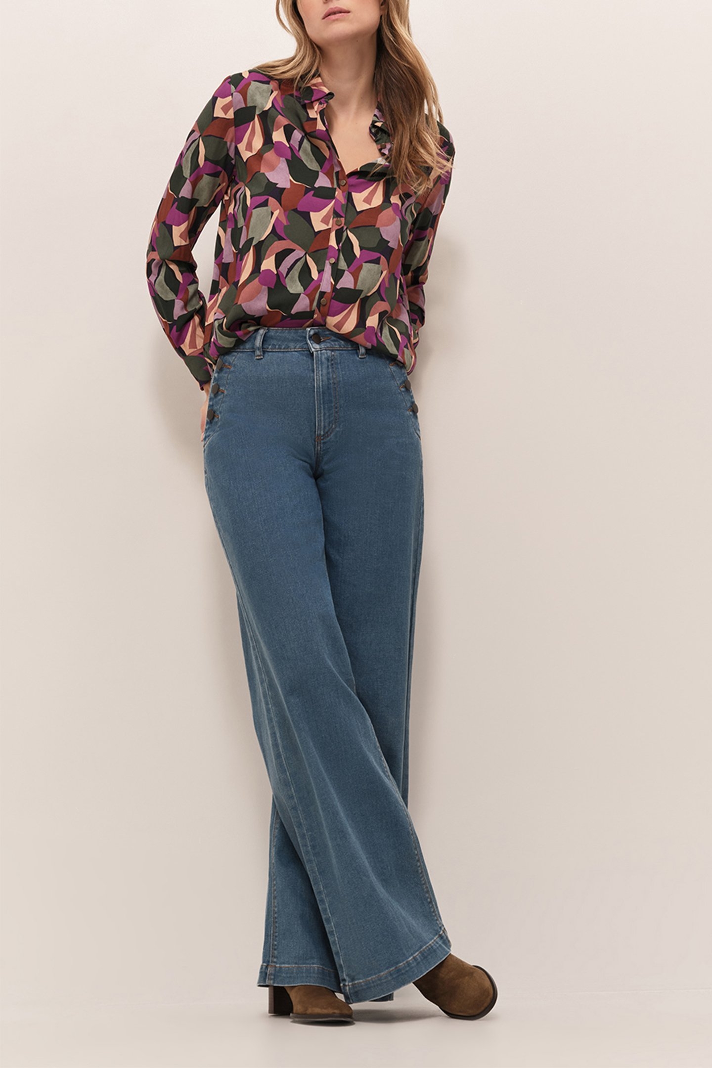 CLARA - SYCAMORE SHIRT WITH ARTY PRINT COLOR 1