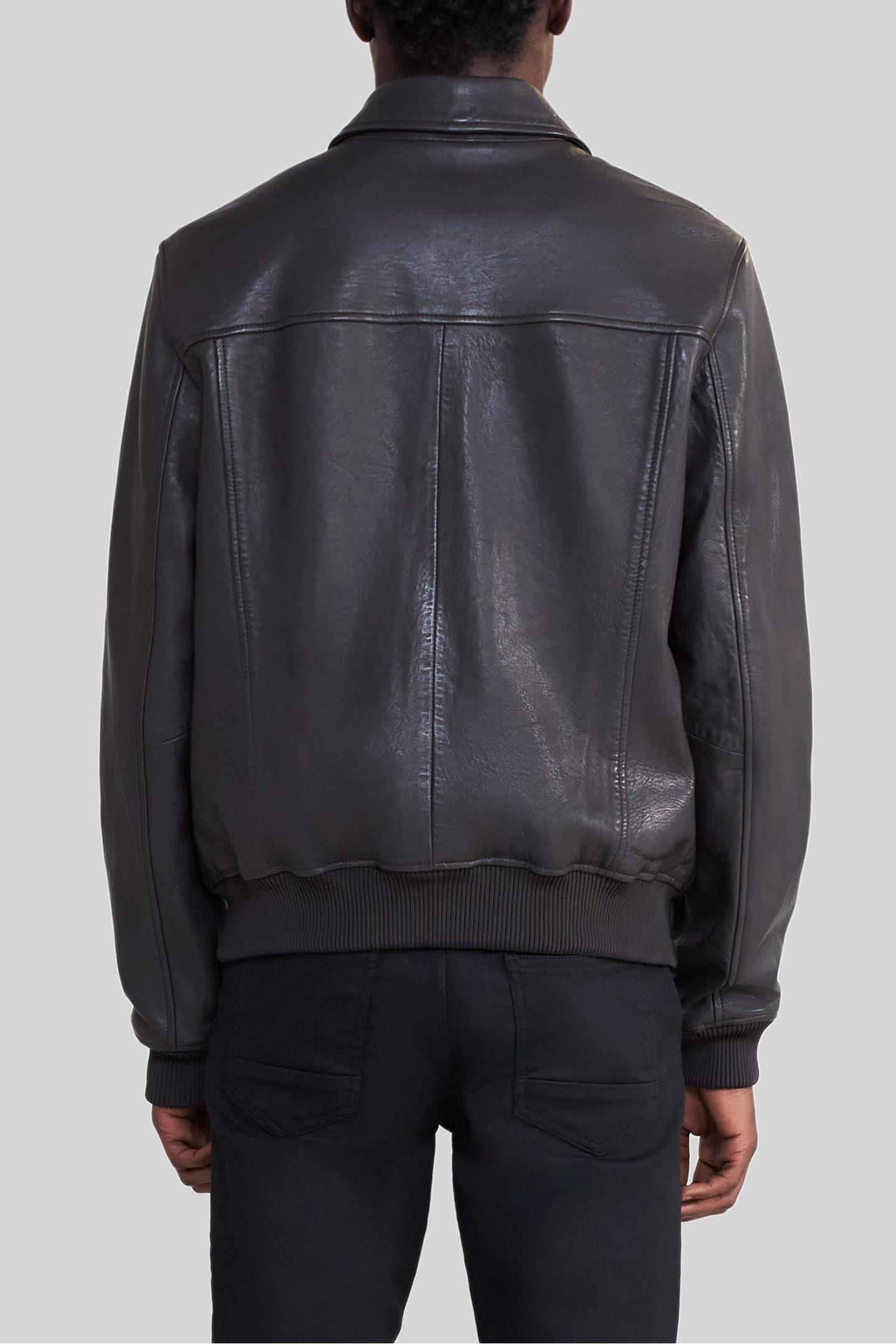 BLACK COFFEE CERTIFIED LEATHER AVIATOR JACKET 2