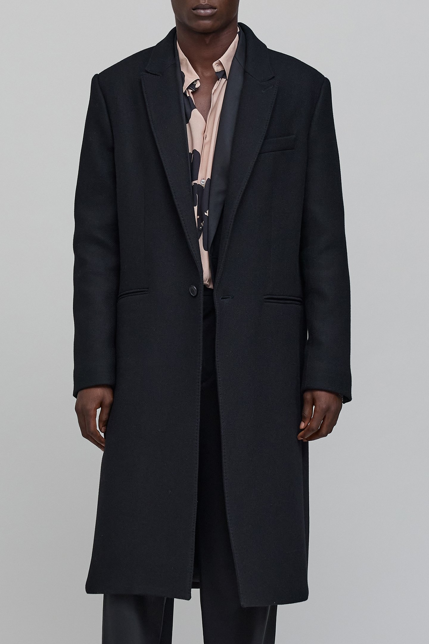 PURE EDITION-LONG BLACK WOOL COAT 1