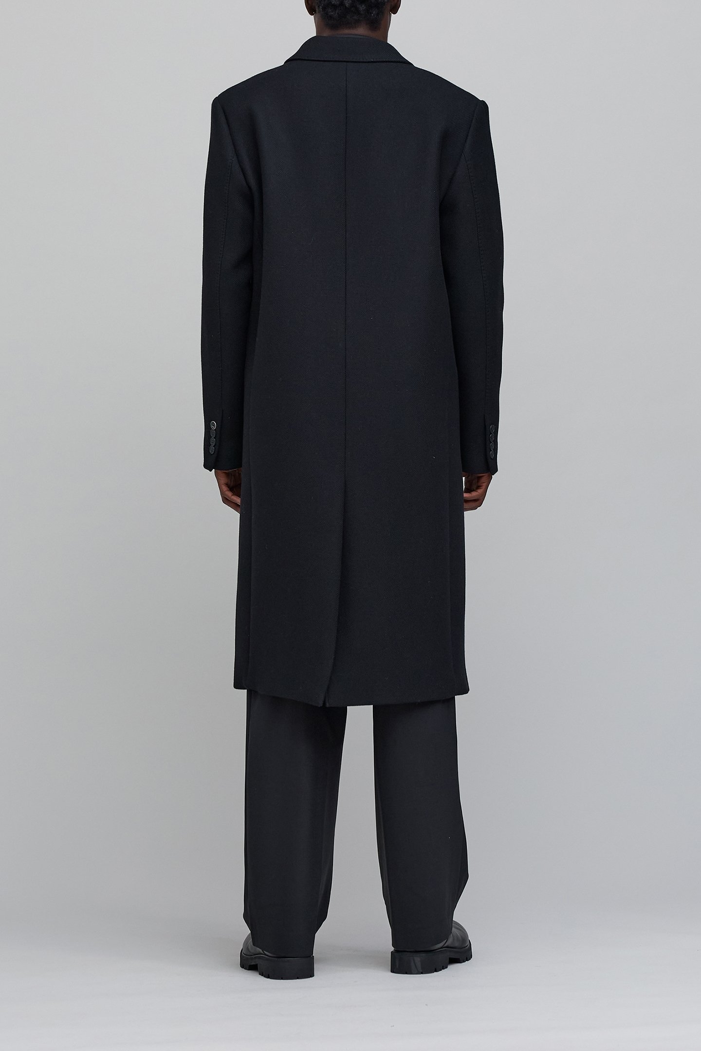 PURE EDITION-LONG BLACK WOOL COAT 3