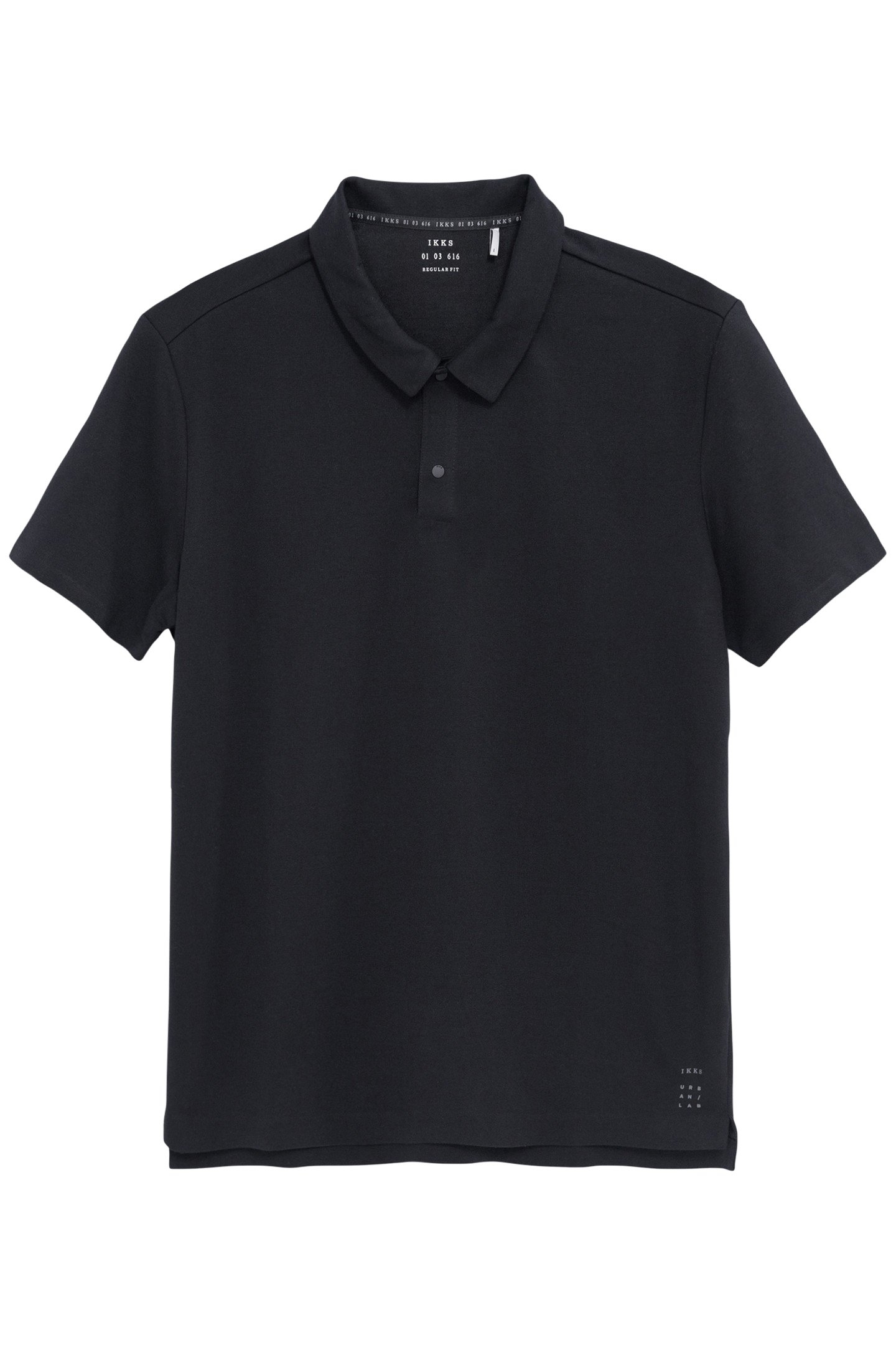 BLACK POLO WITH CLIPS ON COLLAR DRY FAST 4
