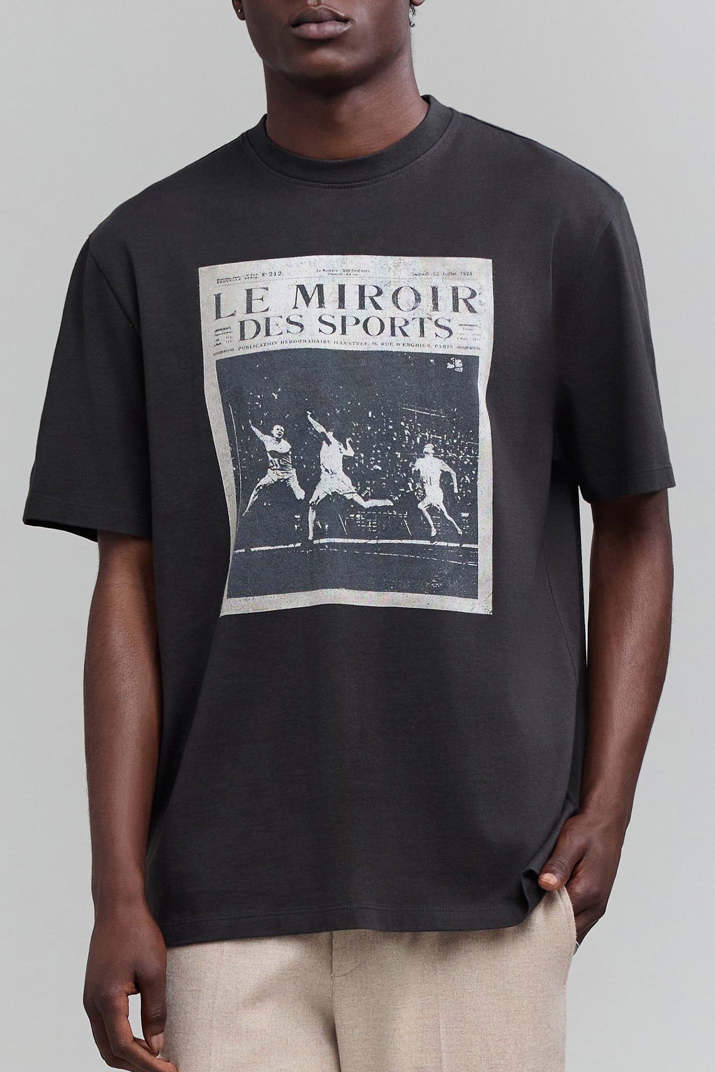 T-SHIRT ASPHALT ORGANIC COTTON VISUAL POSTER SPORT MEN 1