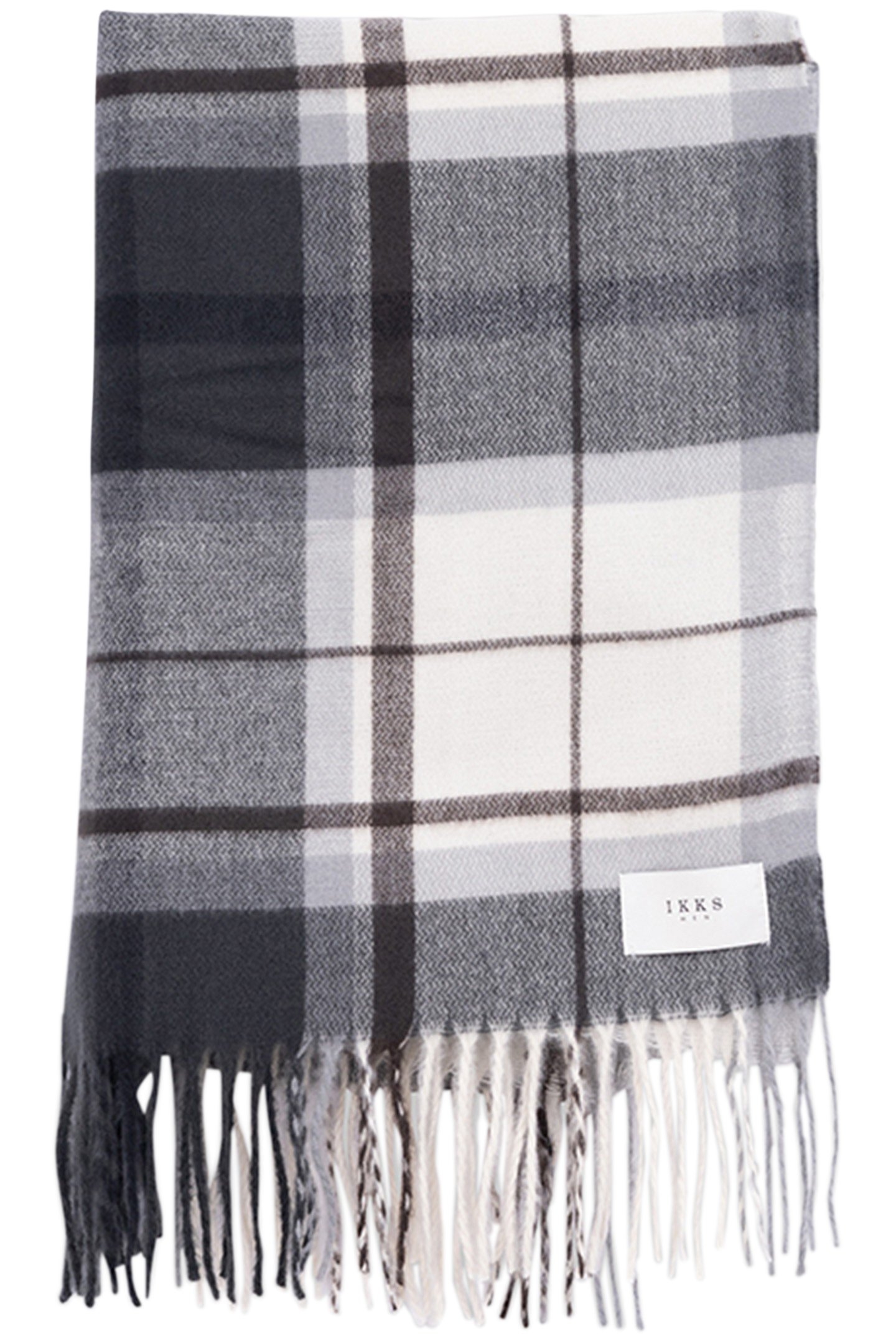 ECRU PLAID SCARF 2