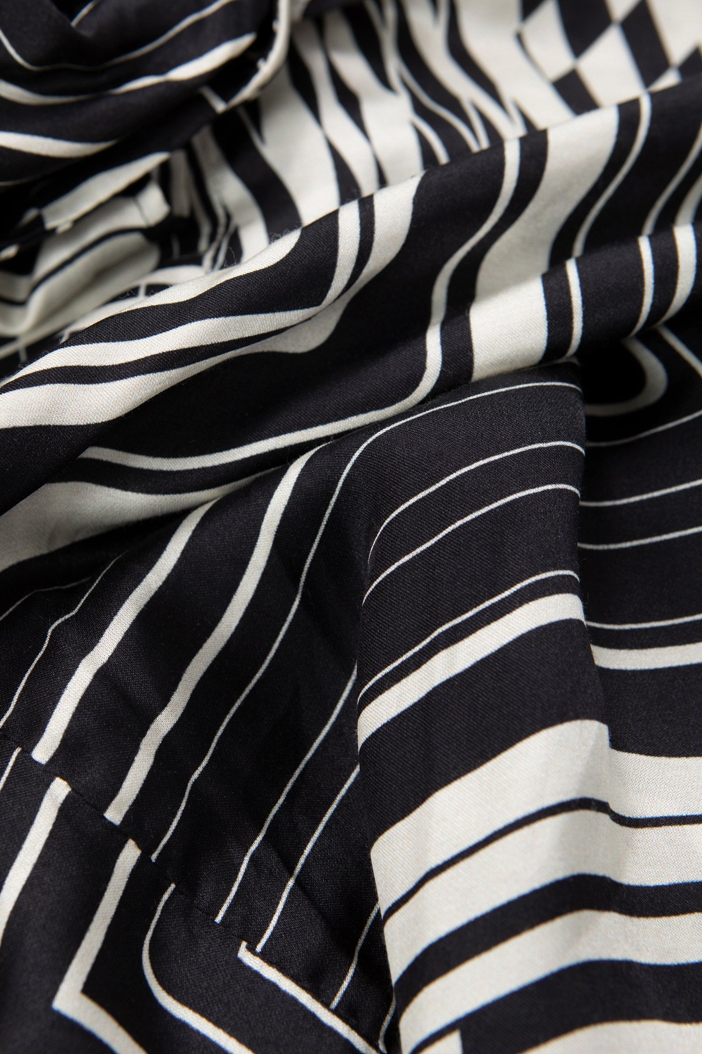 PURE EDITION-BLACK ART DECO PRINTED BLOUSE 8