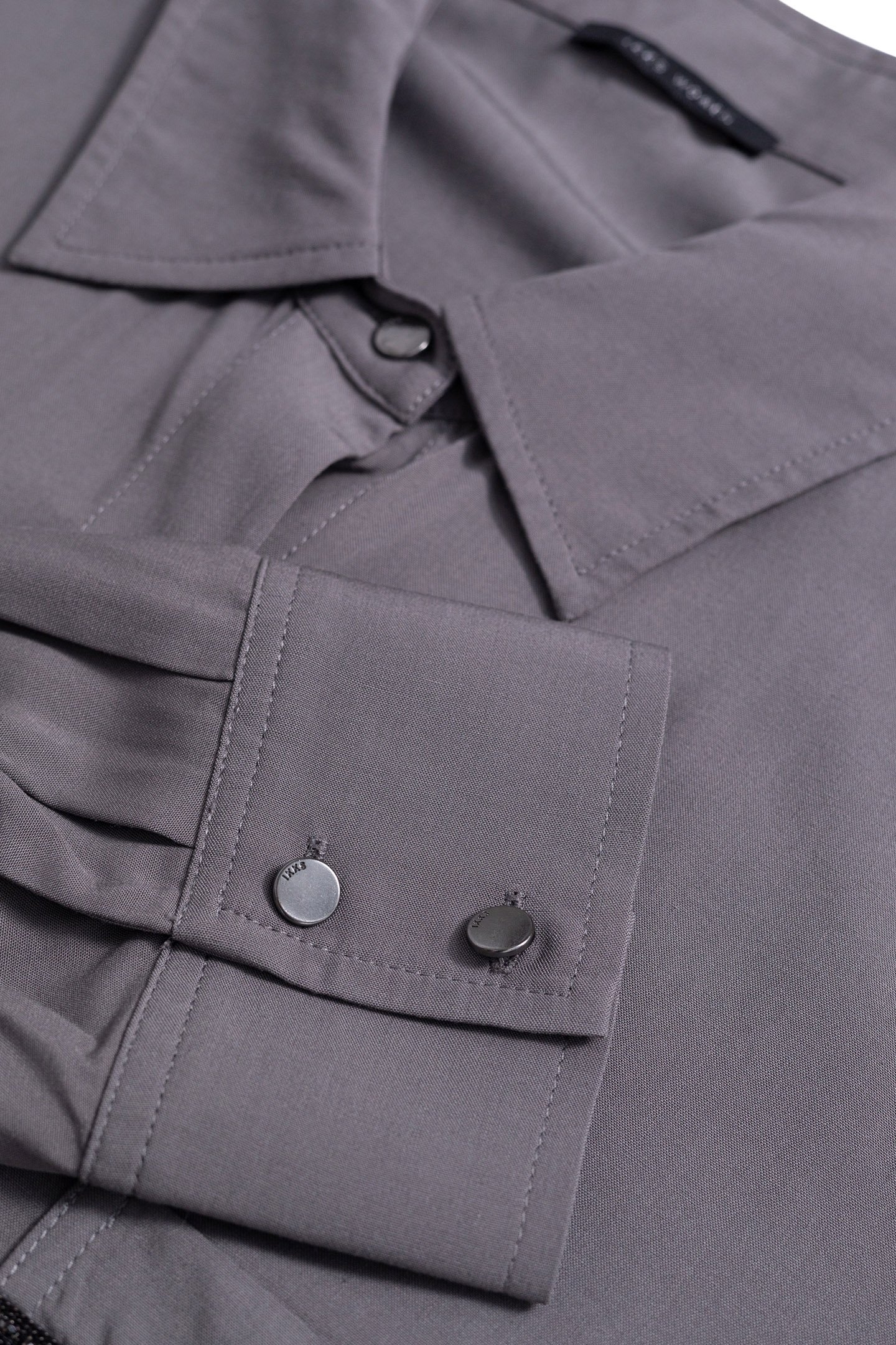 MEDIUM GRAY OVERSIZED SHIRT WITH JEWEL DETAIL 4