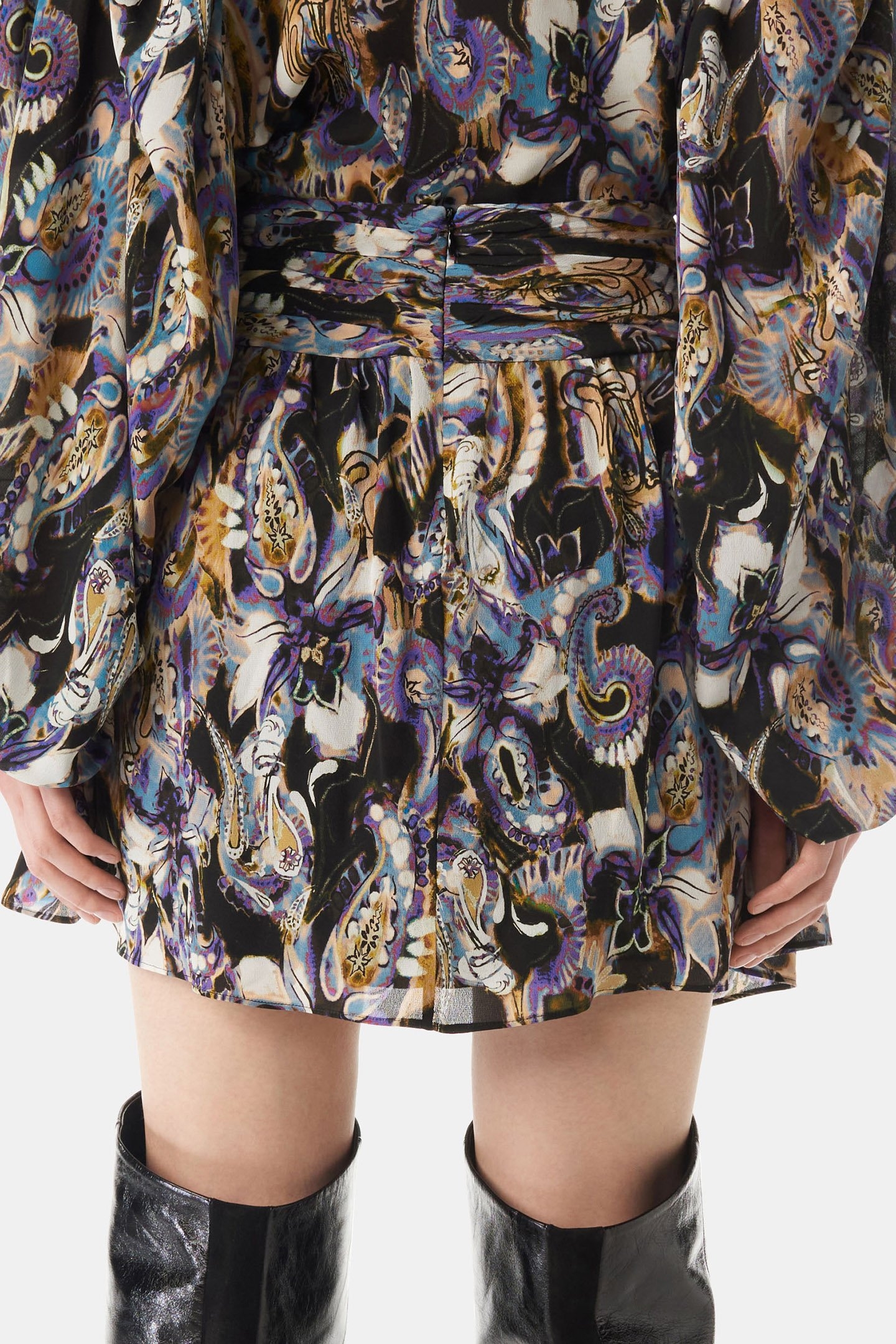 DOMIEN SKIRT BLACK/PURPLE 2