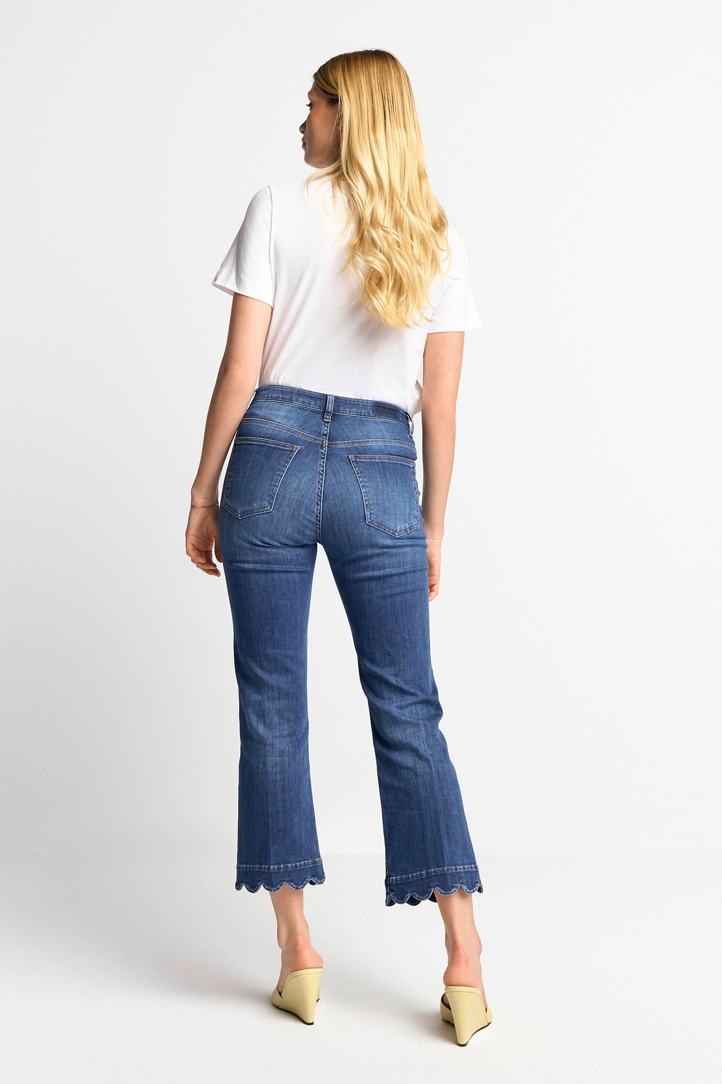 KICK FLARE MID SATIN DENIM DENIM BLUE 3