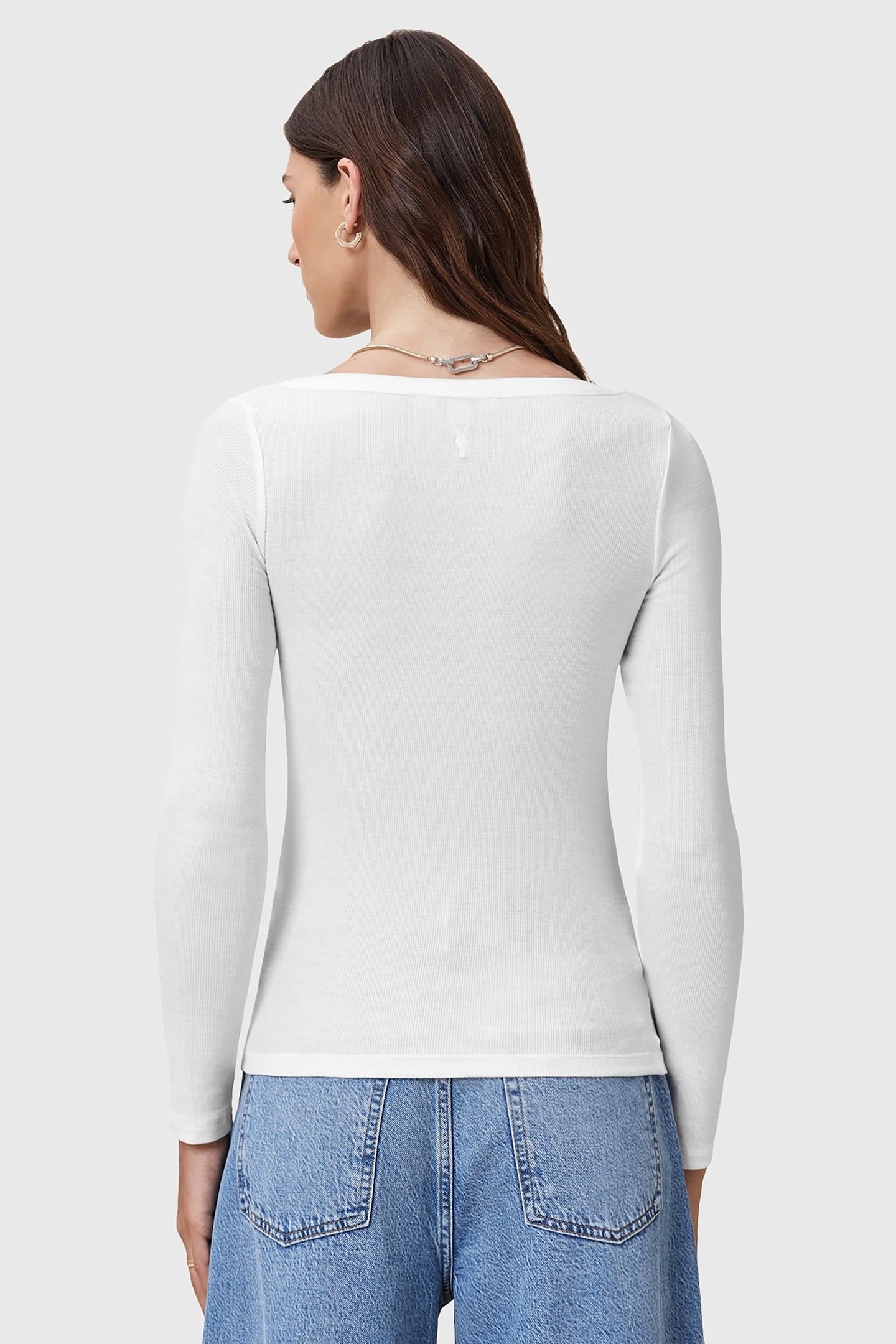 RINA LS SCOOP NECK OPTIC WHITE 2