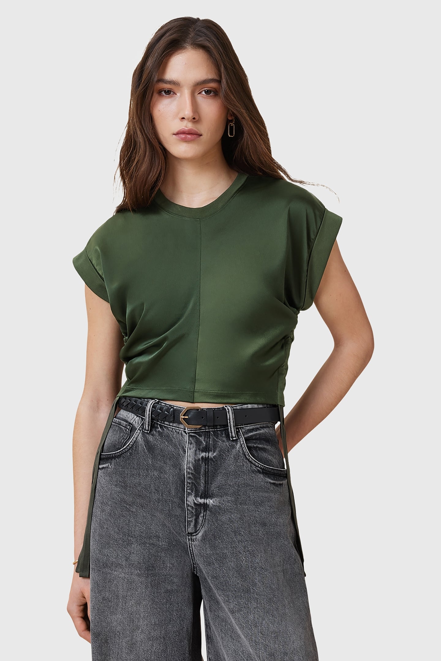 MIRA SATIN TEE RIFLE GREEN 1