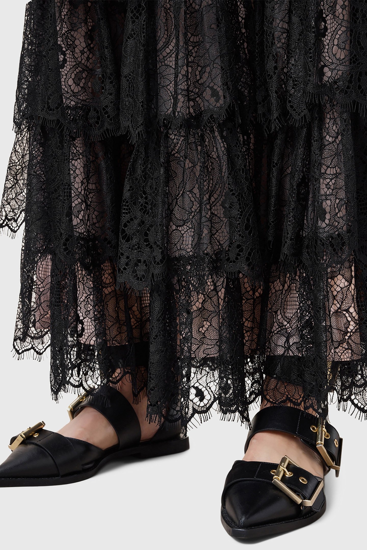 RORY LACE MAXI SKIRT BLACK 8