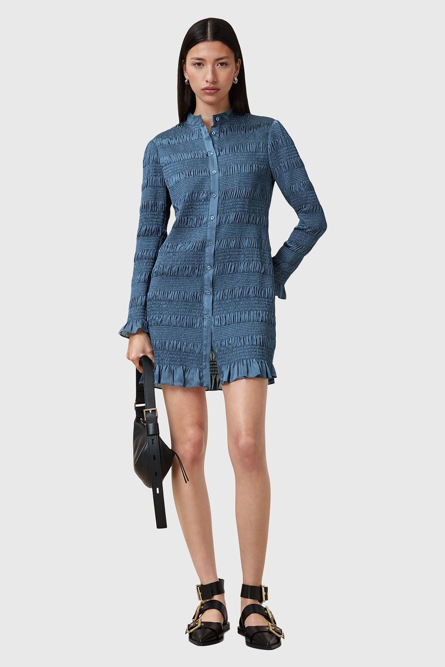 MEG MINI DRESS OYSTER BLUE 5