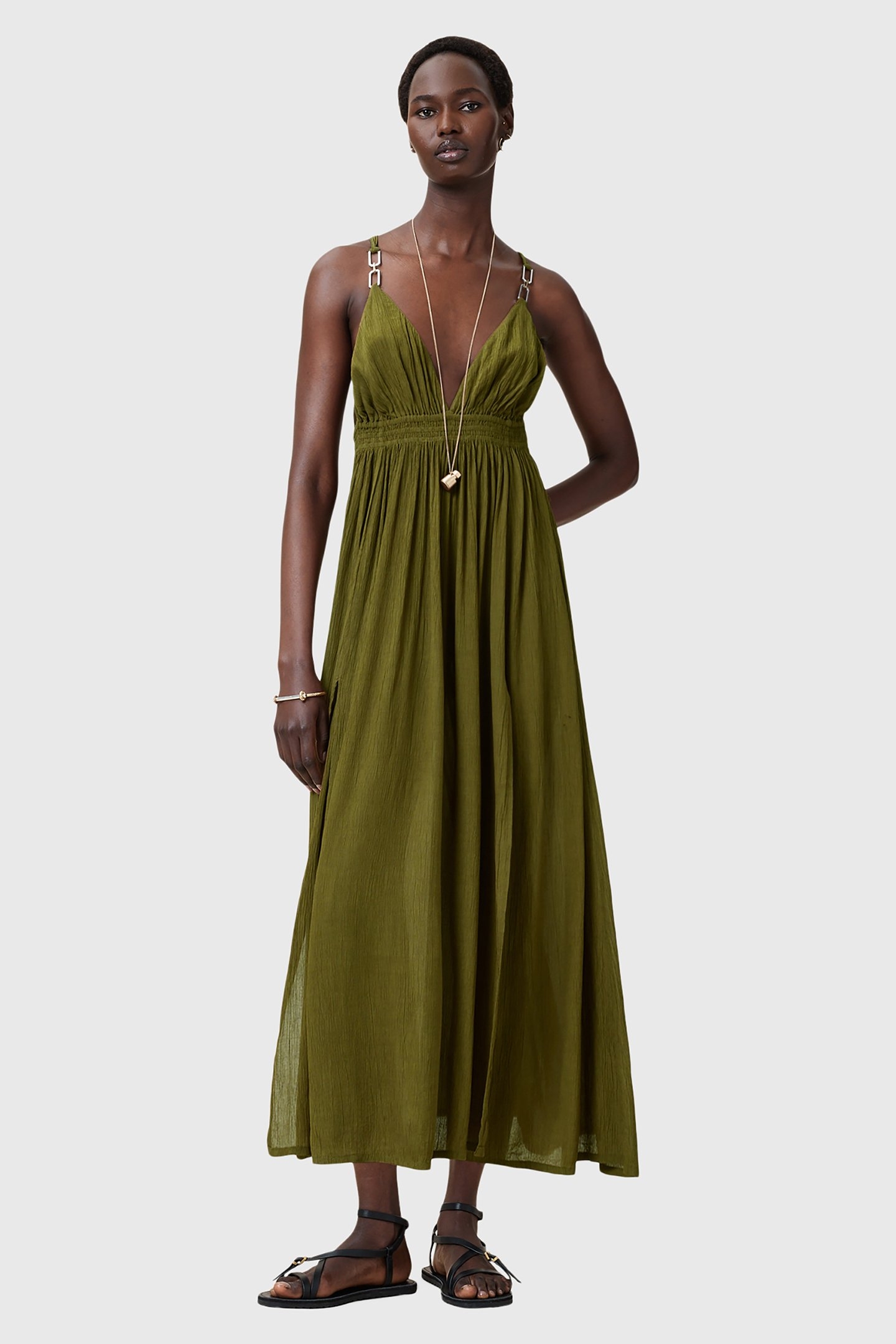 ROSA HEX DRESS FIR GREEN 5