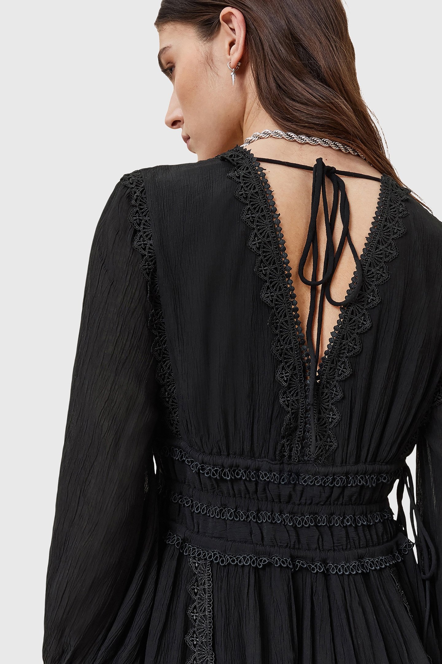 XANTHE LS MINI DRESS BLACK 8