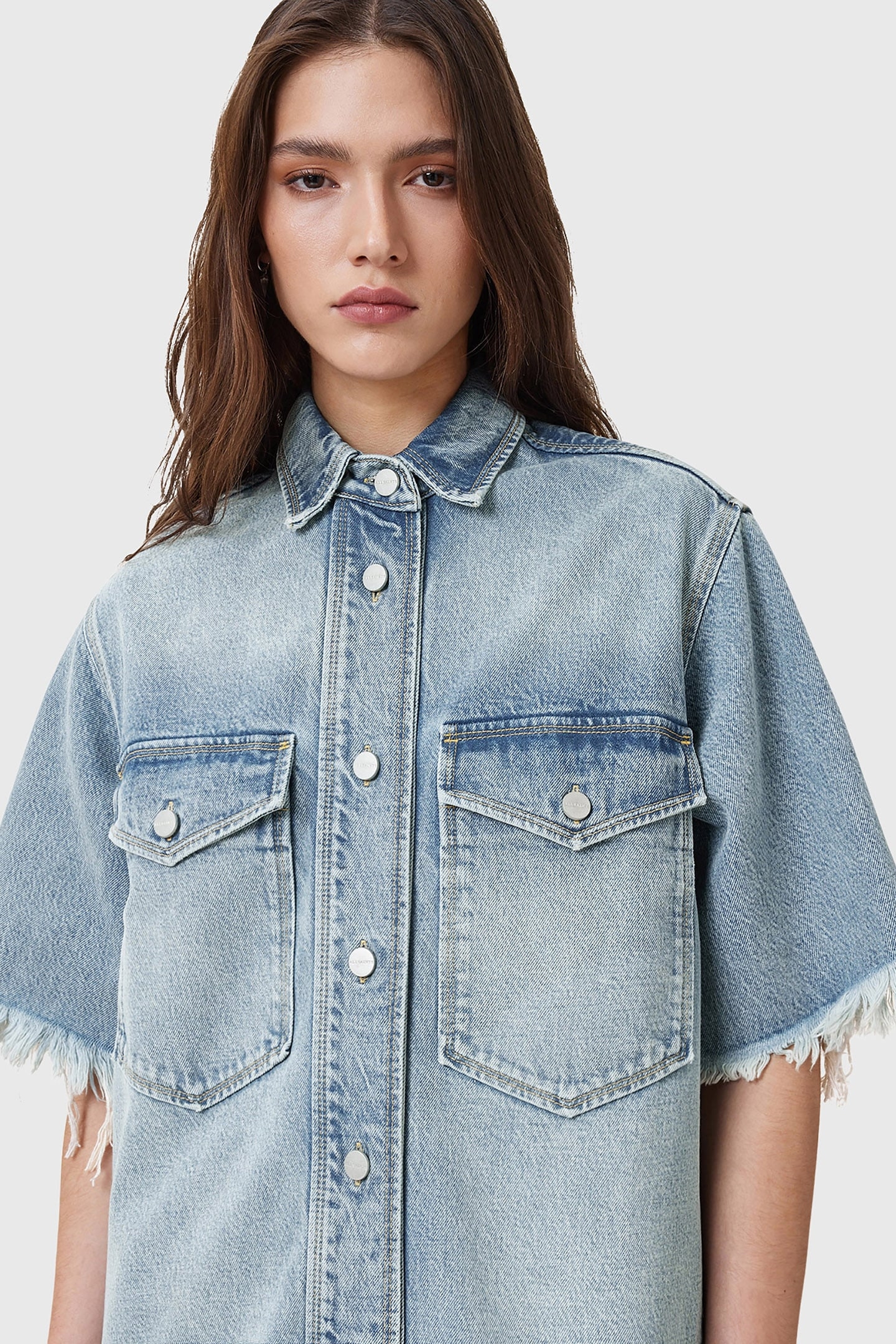 FAYE SS DENIM DRESS LIGHT INDIGO 6