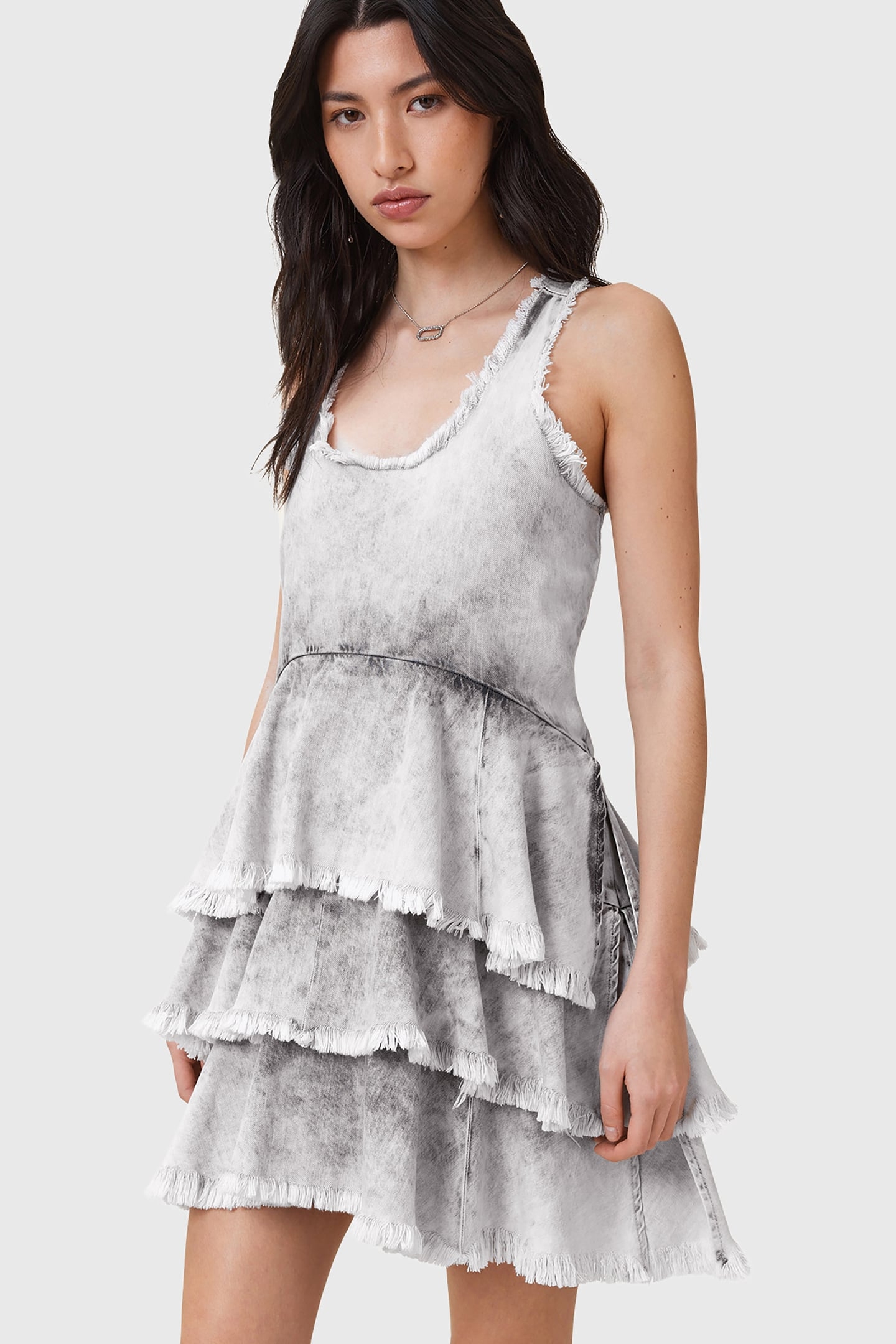 CAVARLY MINI DRESS DENIM GREY 6