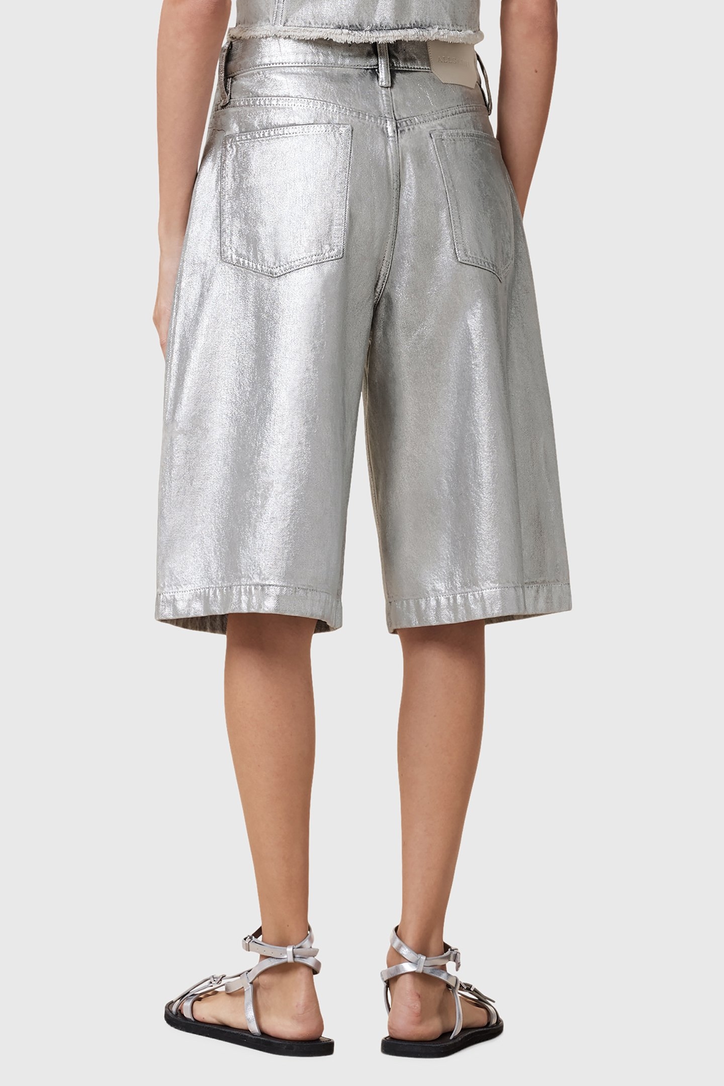 LOUIE LONG SHORT METALLIC SILVER 2