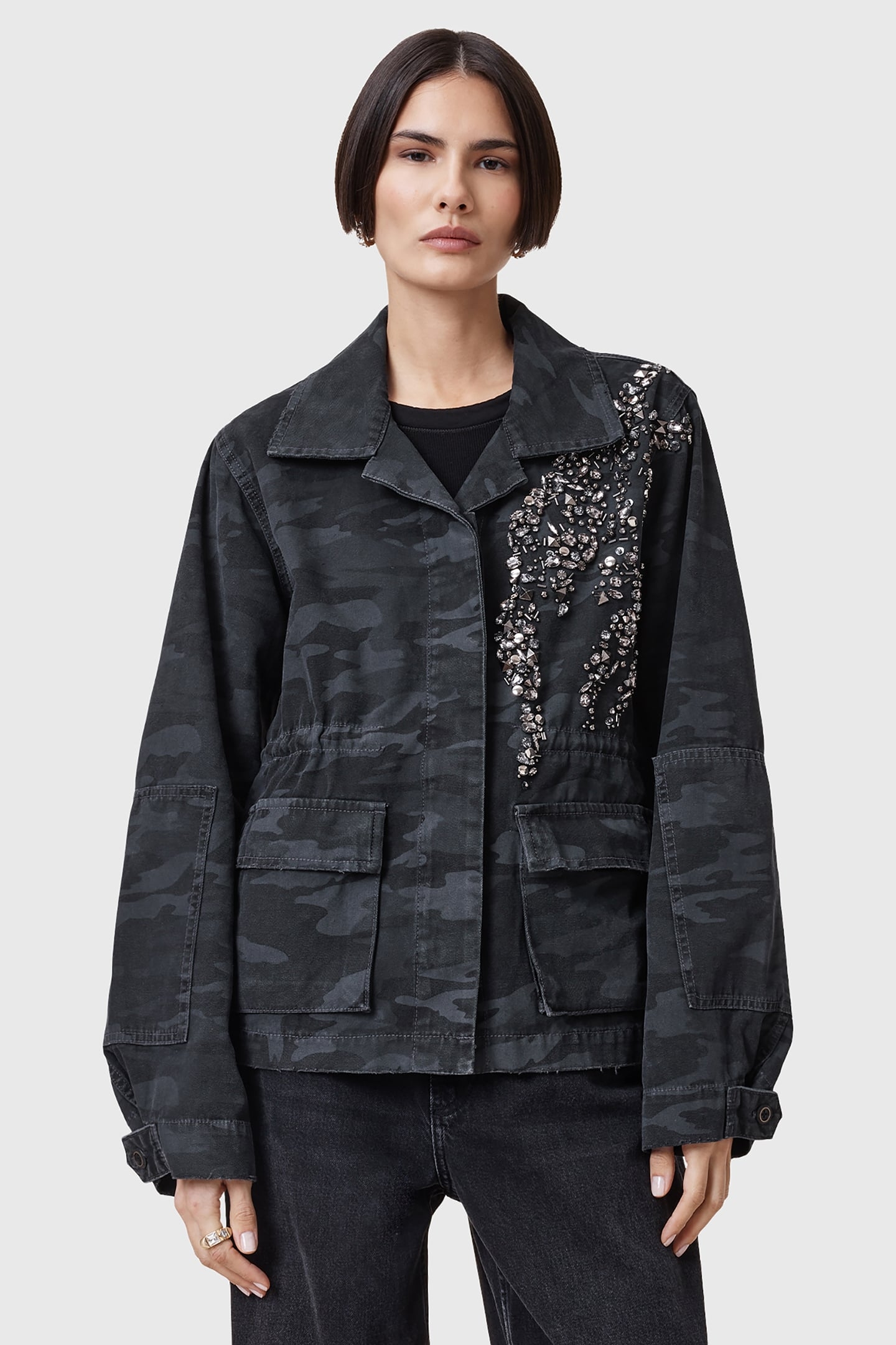 FINCH CAMO JACKET INK BLUE 1