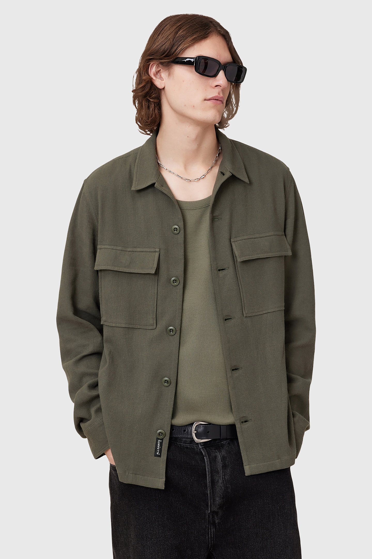 VISCAR LS SHIRT KHAKI GREEN 1