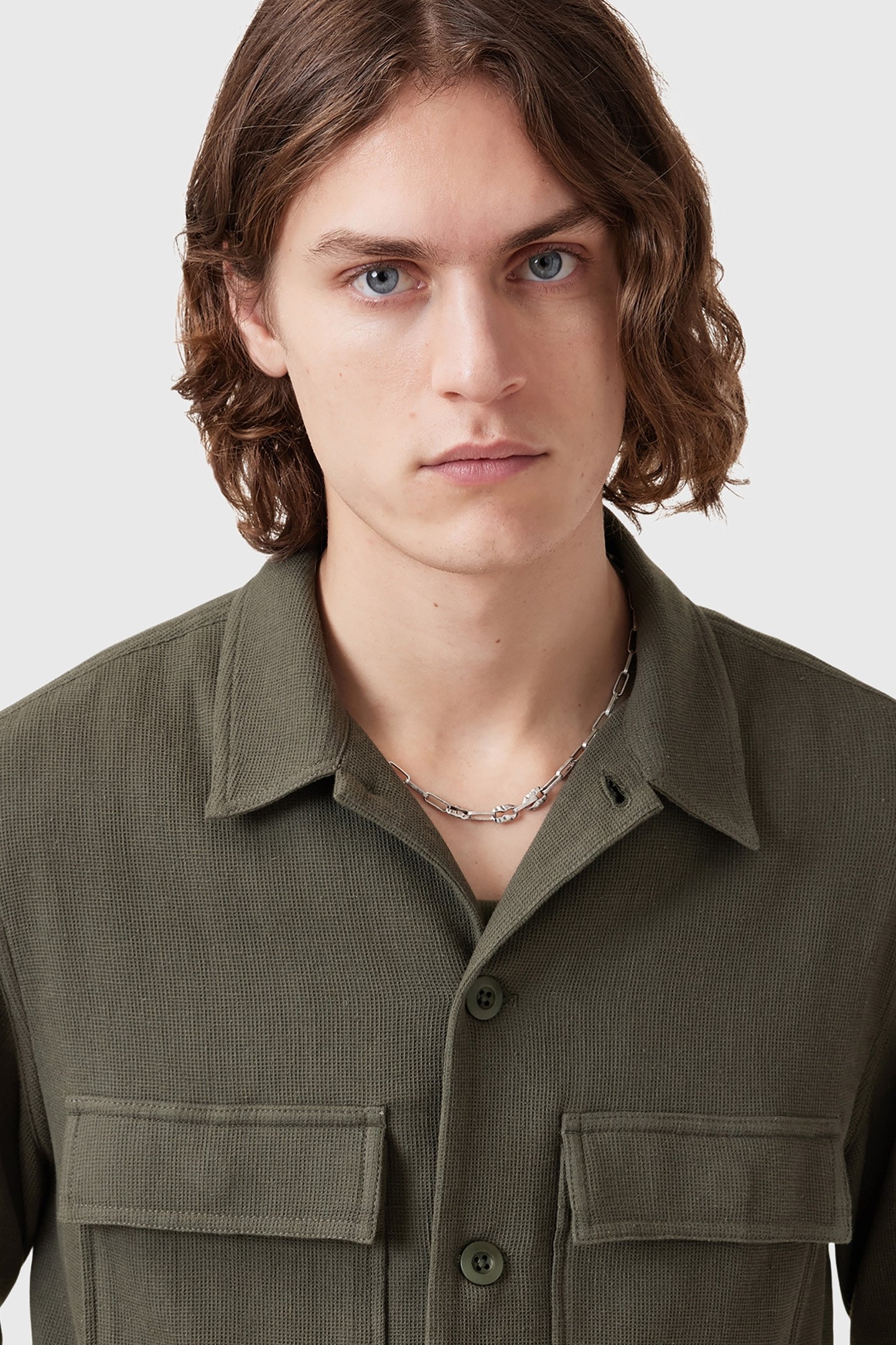 VISCAR LS SHIRT KHAKI GREEN 7