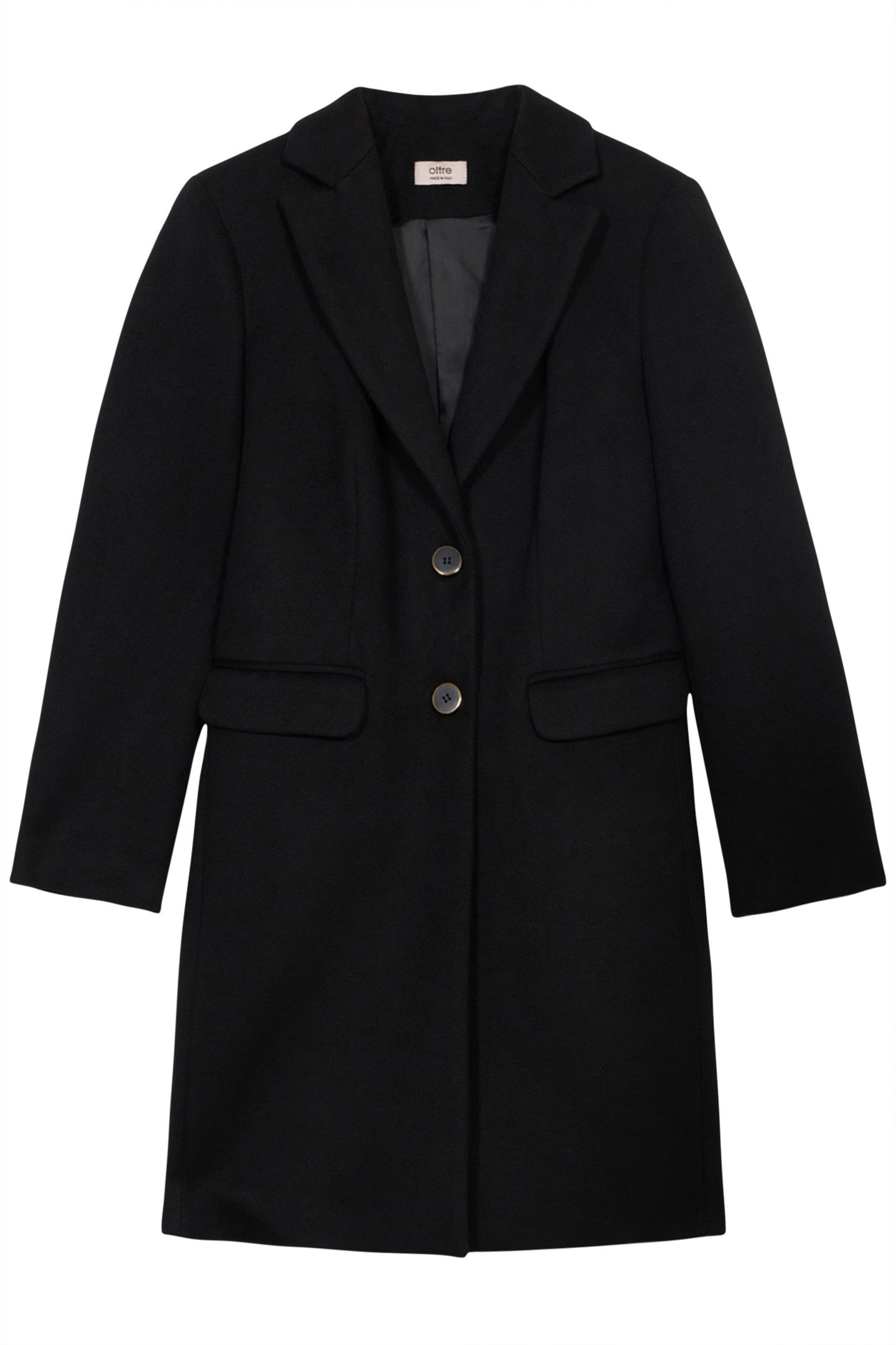SINGLE-BREASTED COAT WITH POCKETS BLACK 3