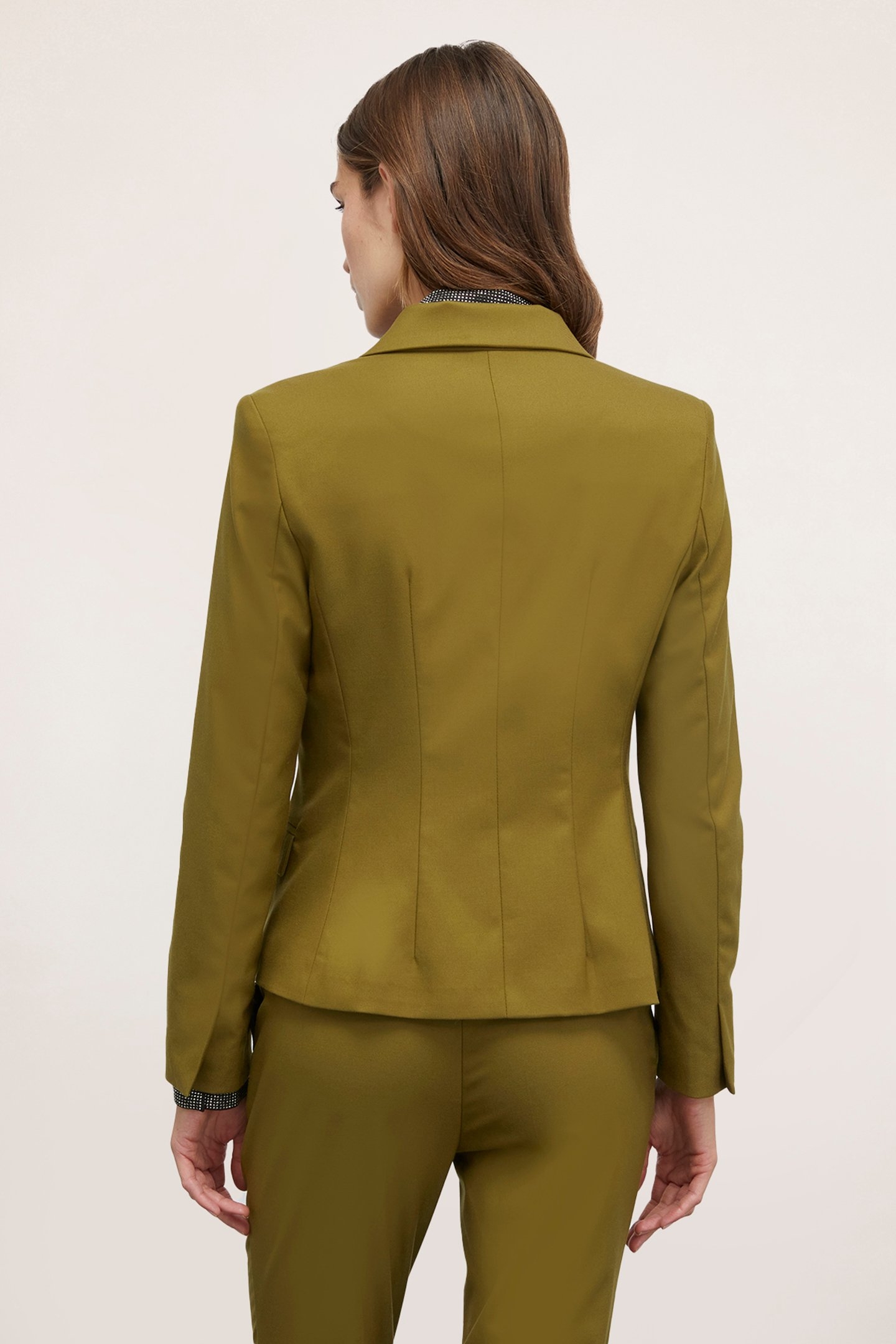 POLYVISCOSE DOUBLE-BREASTED JACKET LIGHT GREEN 2