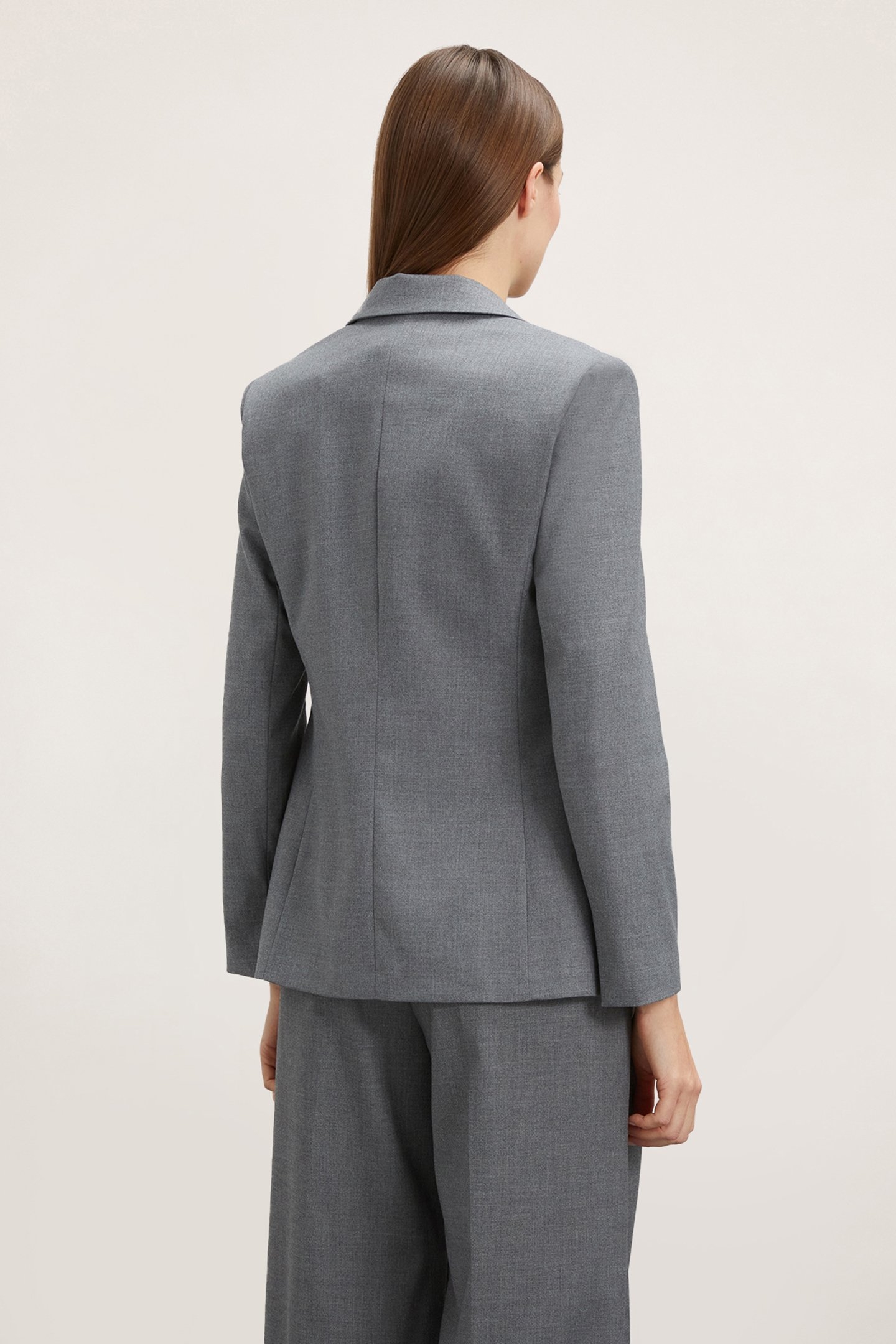 SINGLE-BREASTED POLYVISCOSE JACKET GREY 2