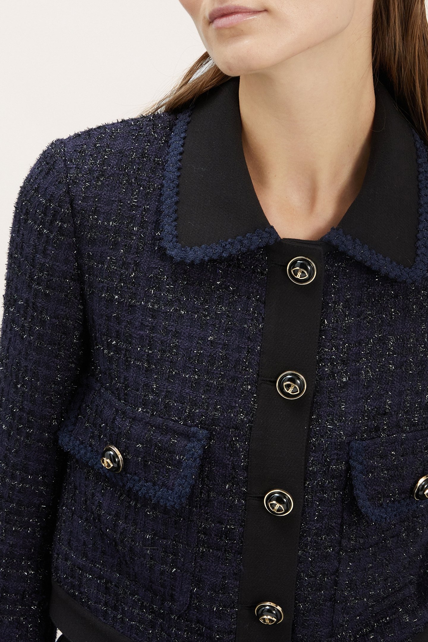 TWEED JACKET WITH COLLAR BLUE 5