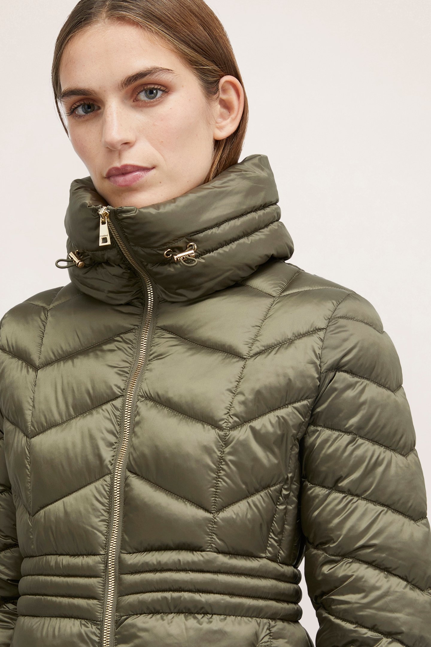 PADDED HIGH COLLAR JACKET MILITARY GREEN 5