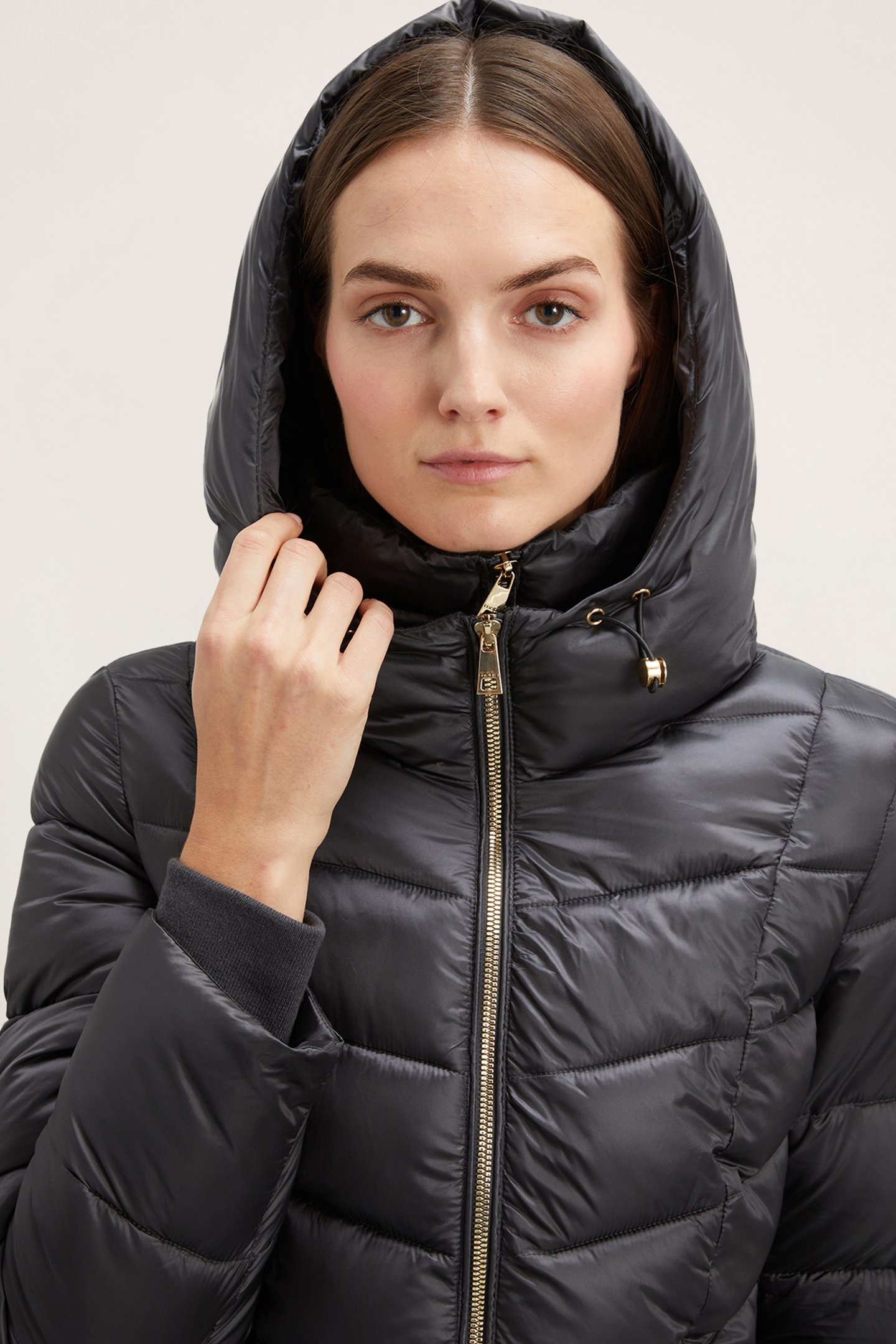 HOODED SLIM DOWN JACKET GREY 5