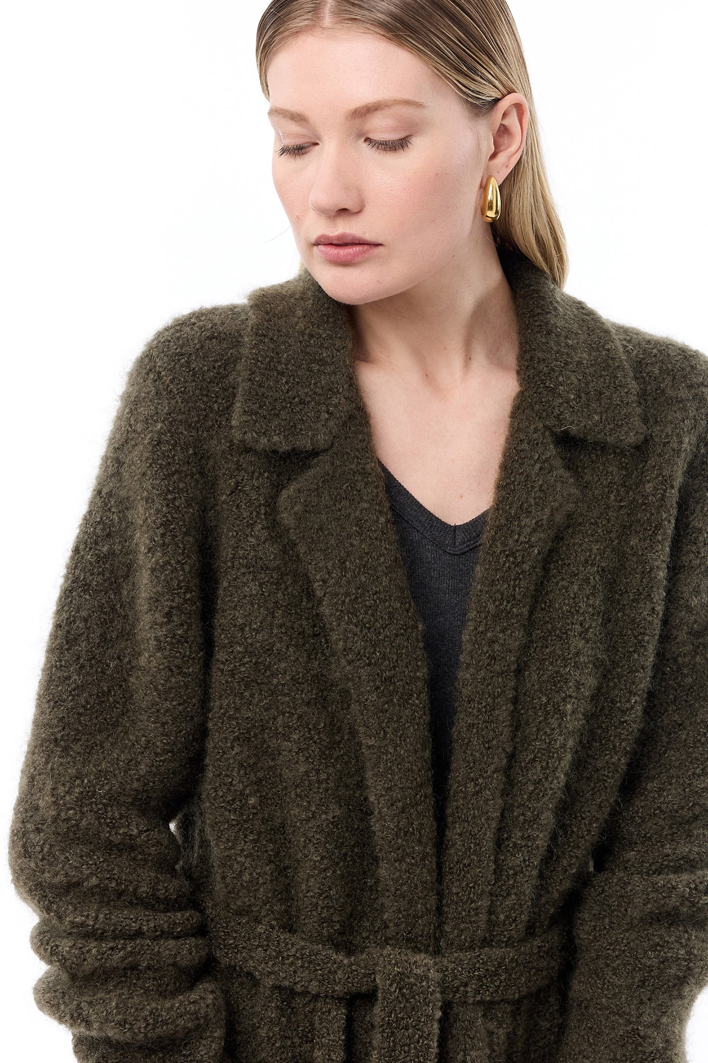 ONNA CARDIGAN DARK OLIVE 6