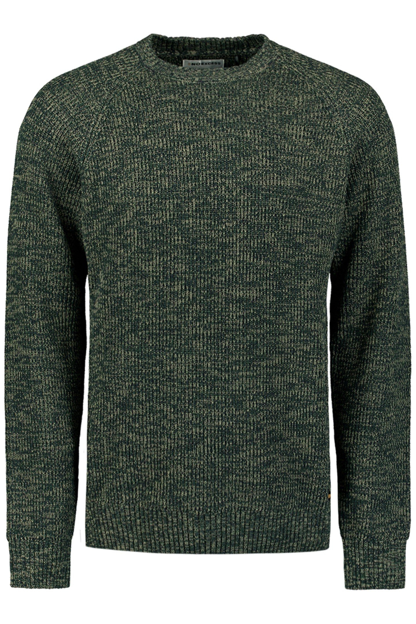 PULLOVER CREWNECK 3 COLOURED RIB DARK GREEN 4
