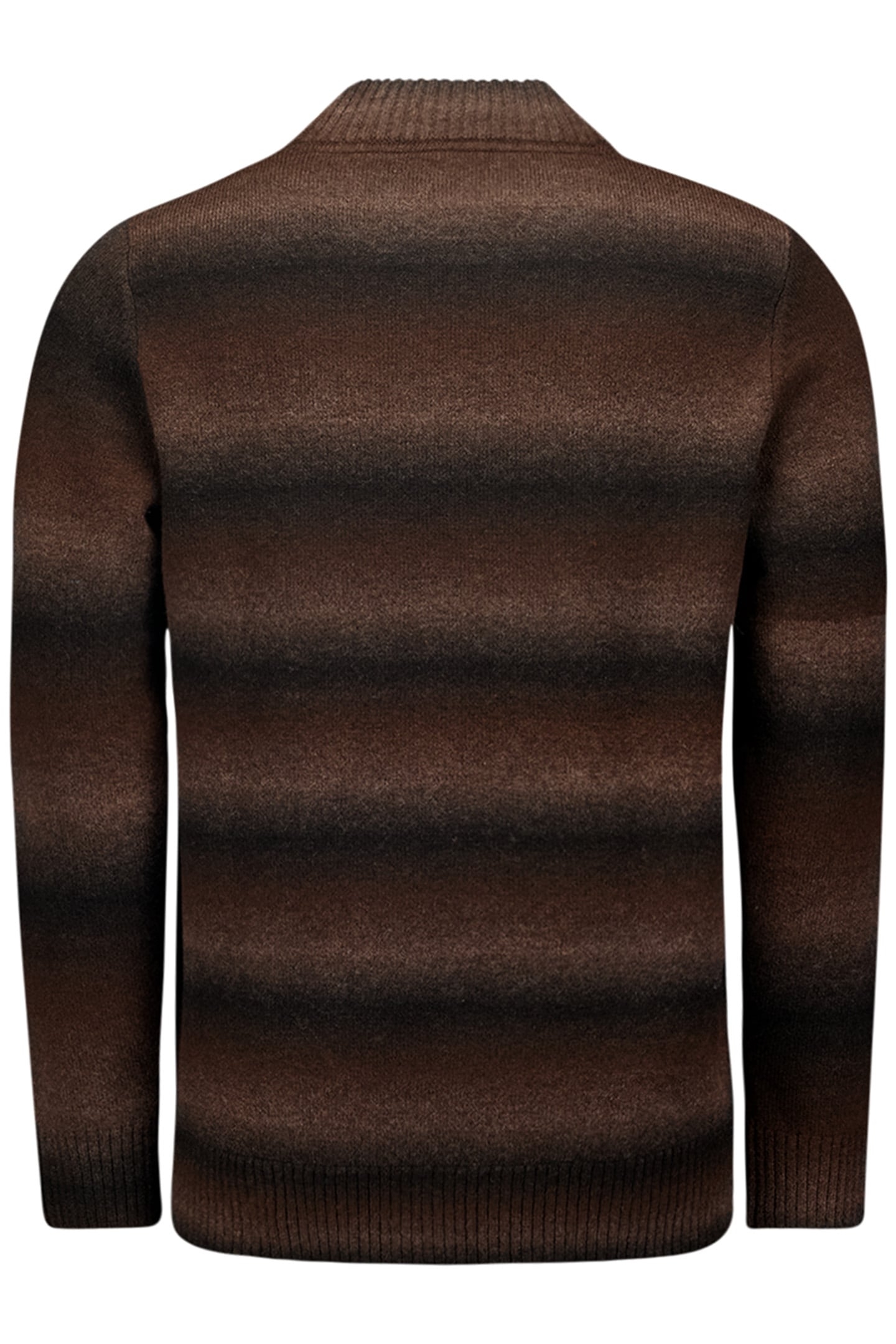 PULLOVER CREWNECK DEGRADE STRIPES WITH WOOL BROWN 2